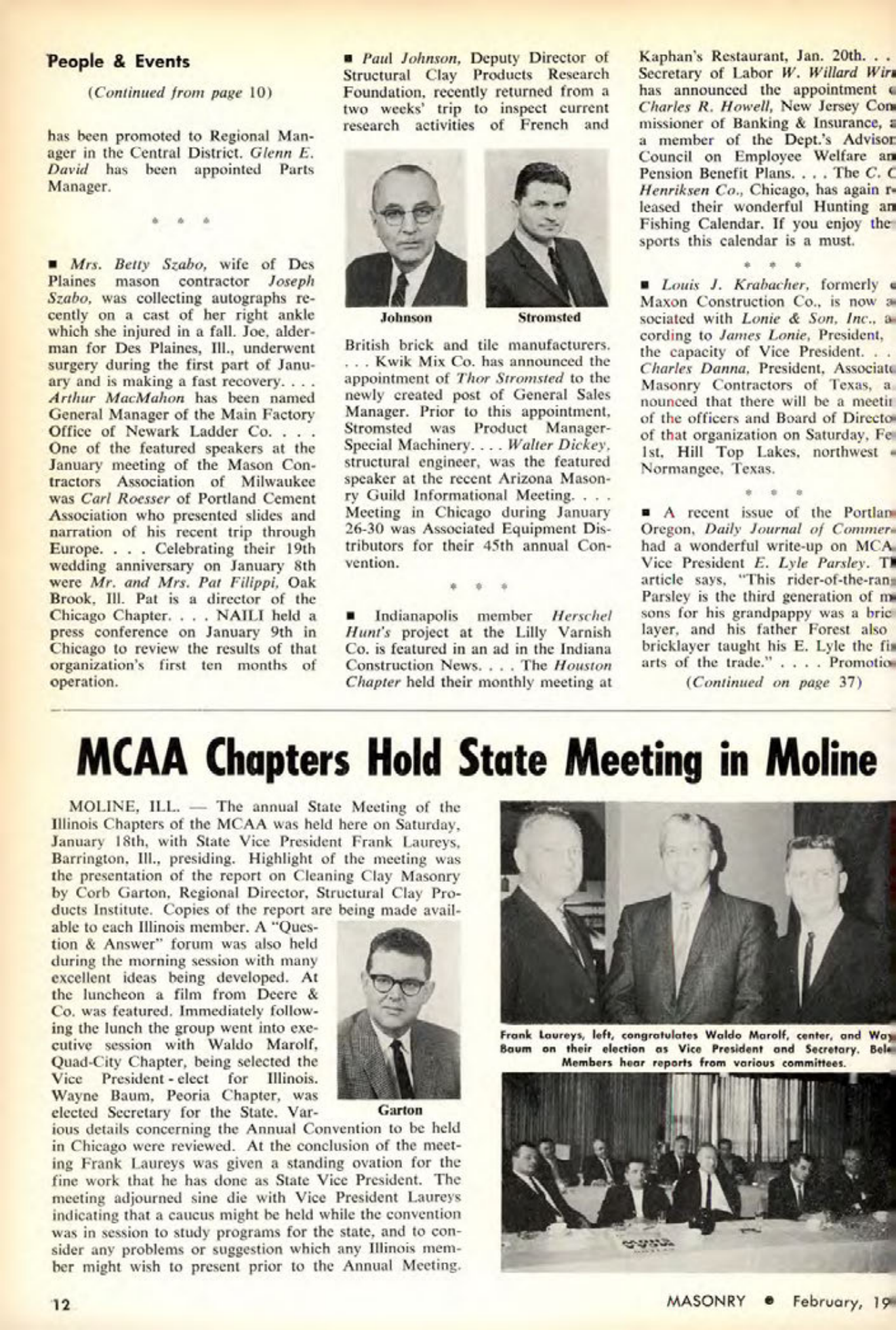 Masonry Magazine February 1964 Page. 12