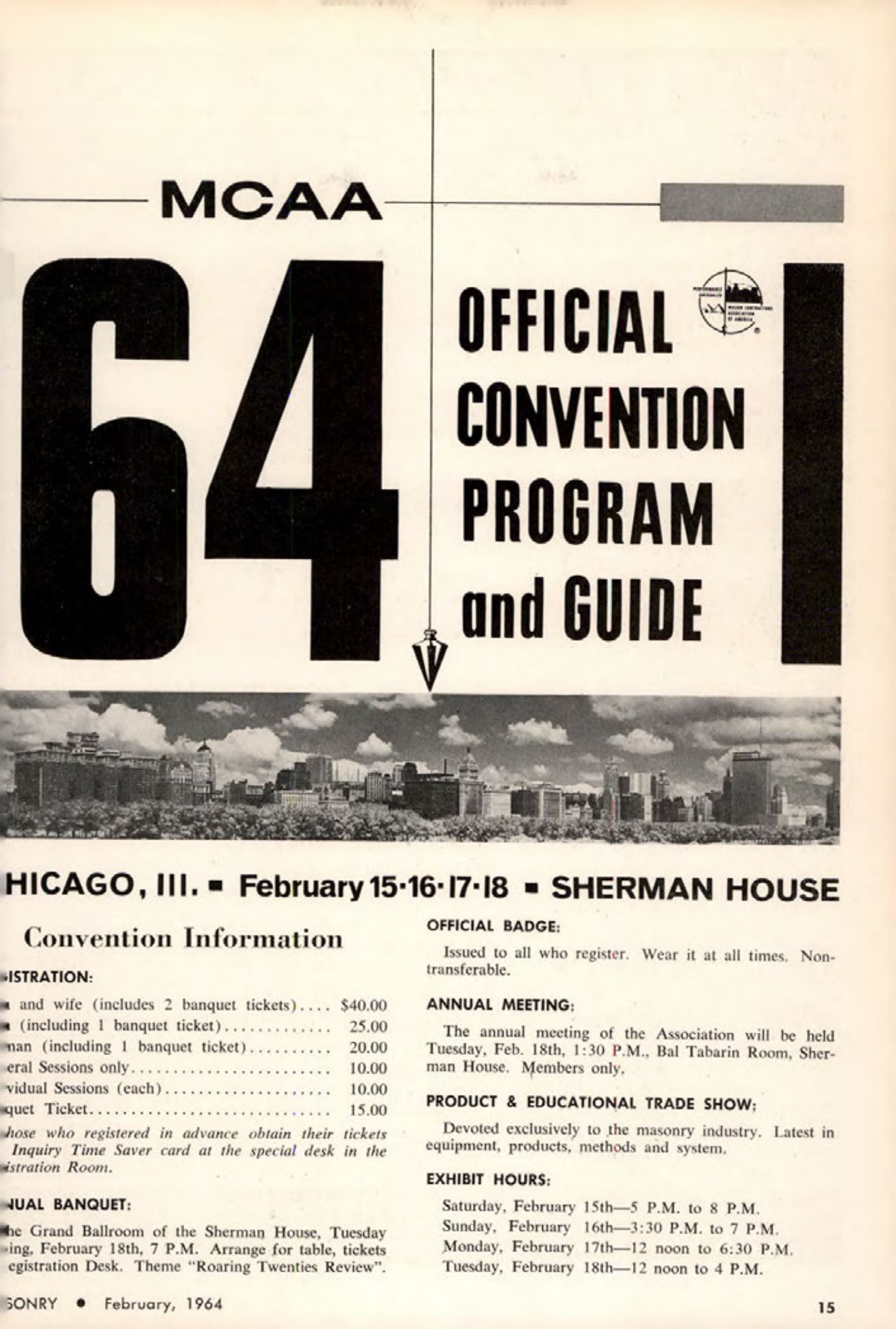 Masonry Magazine February 1964 Page. 15