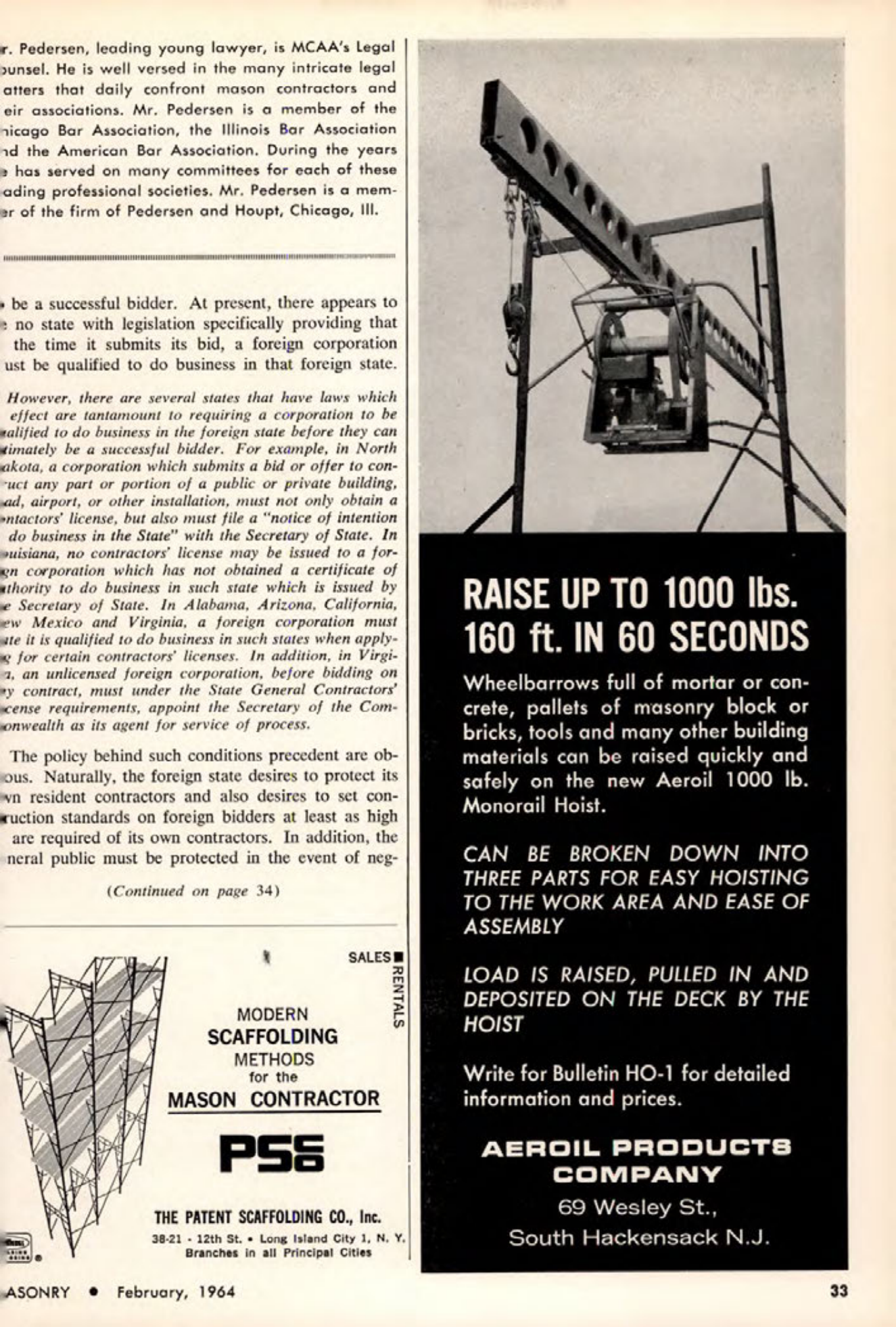 Masonry Magazine February 1964 Page. 35