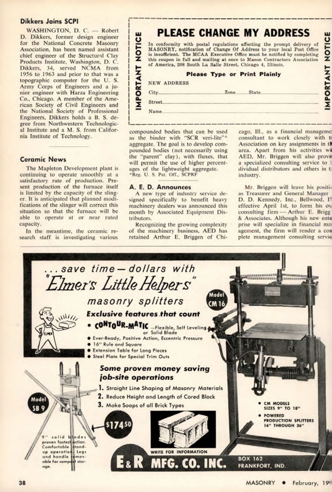 Masonry Magazine February 1964 Page. 40