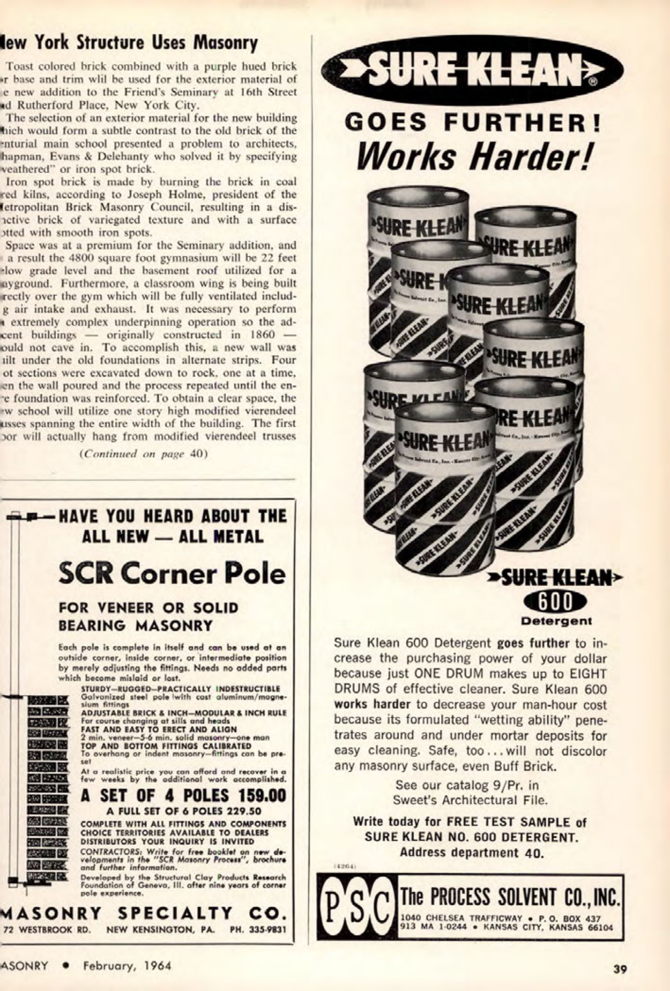Masonry Magazine February 1964 Page. 41