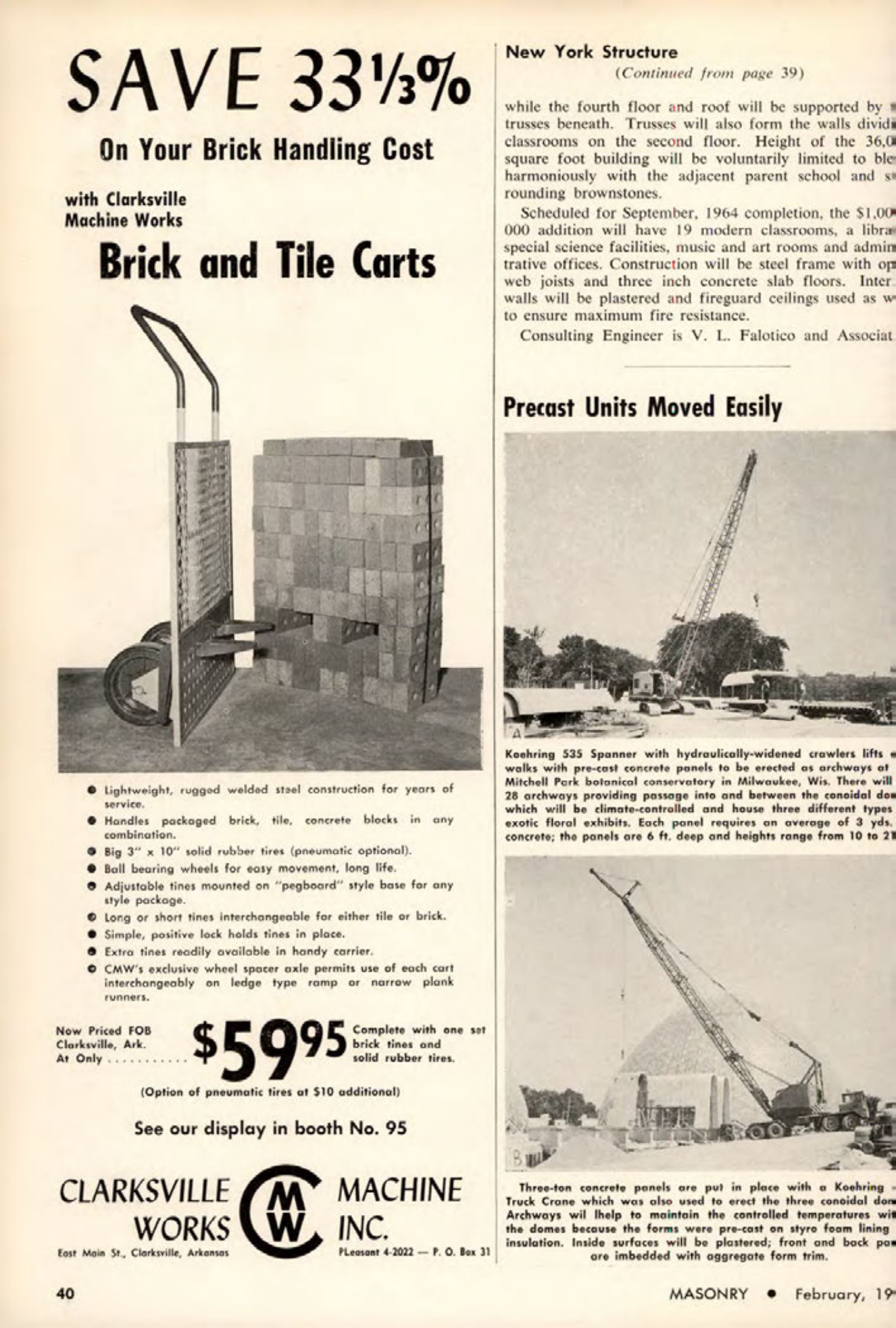 Masonry Magazine February 1964 Page. 42