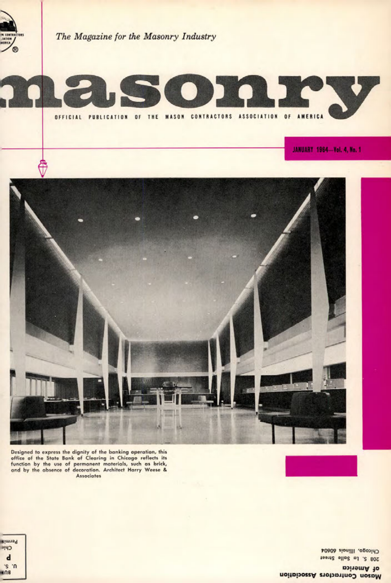Masonry Magazine January 1964 Page. 1