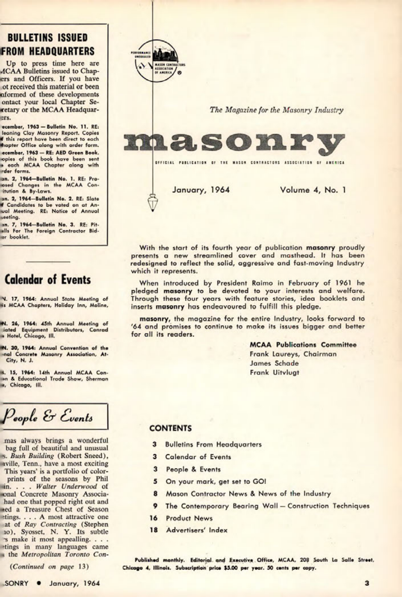Masonry Magazine January 1964 Page. 3