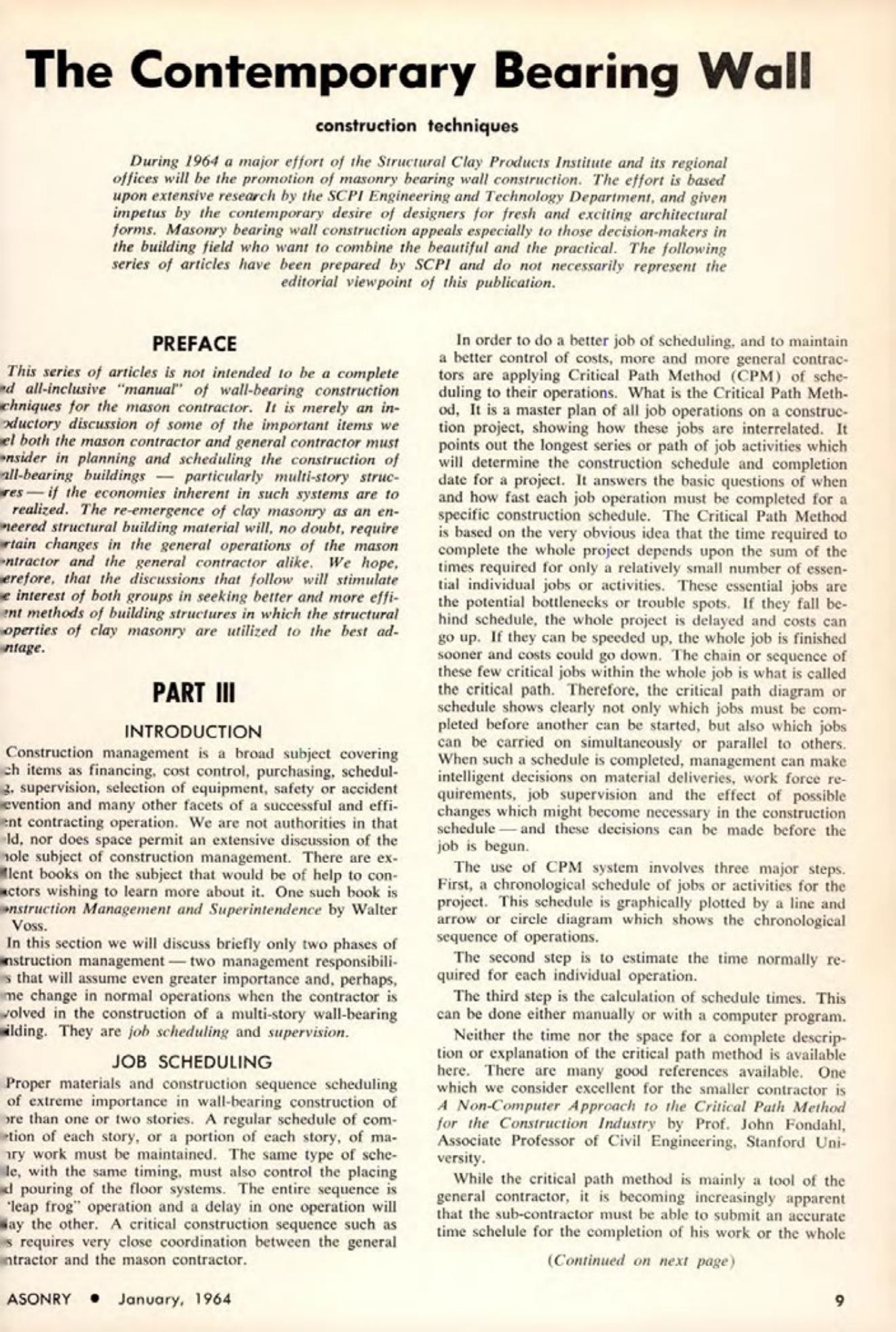 Masonry Magazine January 1964 Page. 9