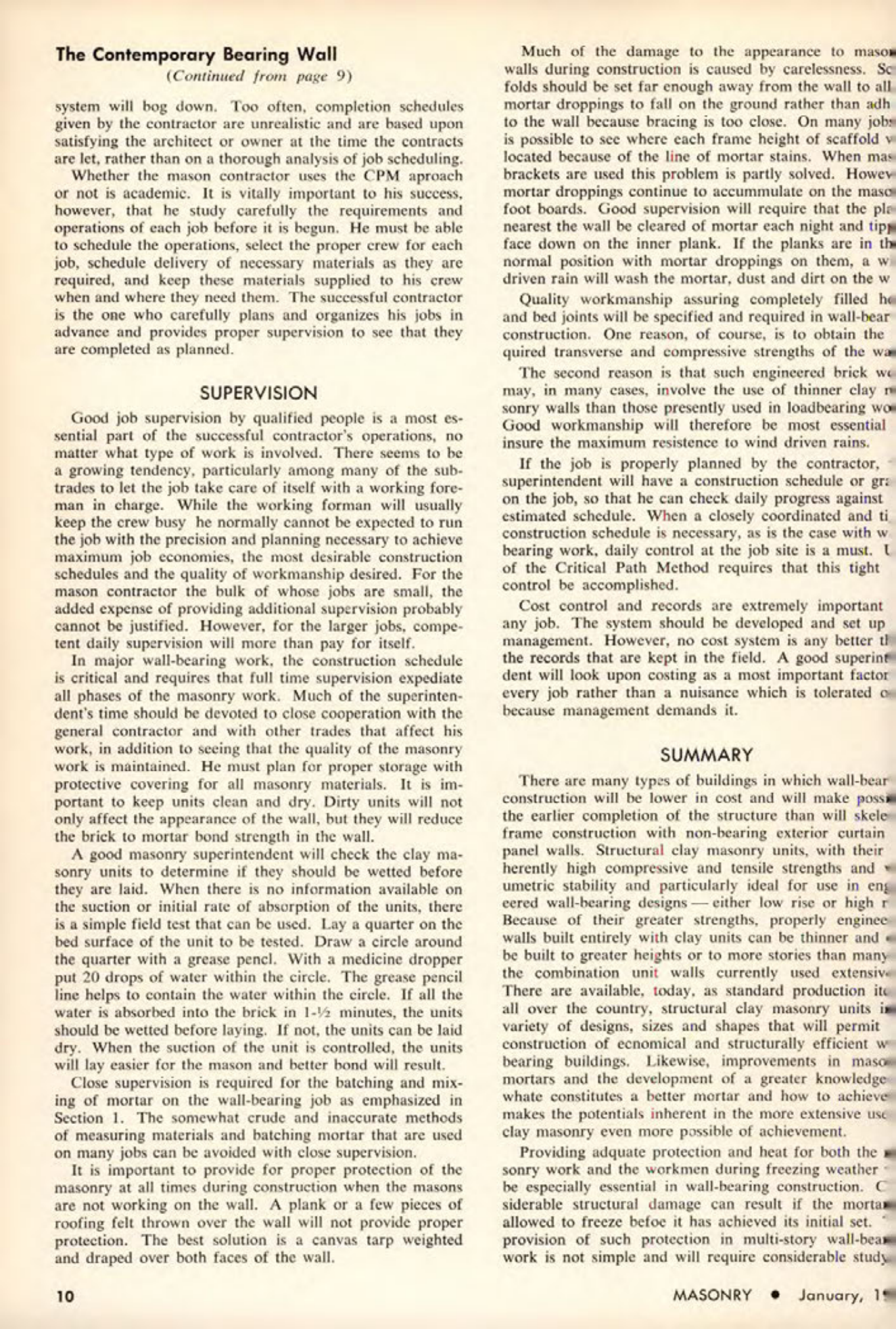 Masonry Magazine January 1964 Page. 10