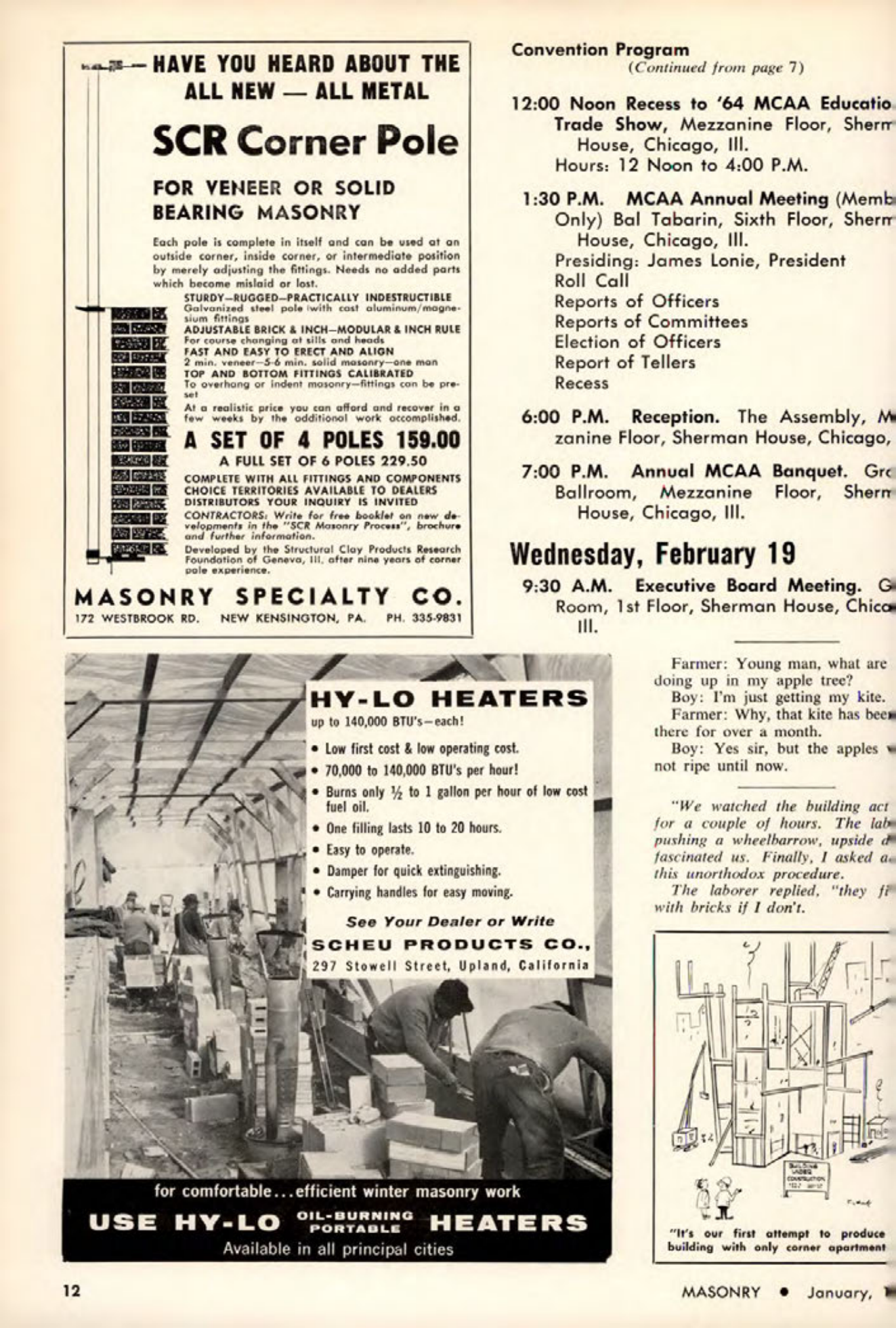 Masonry Magazine January 1964 Page. 12