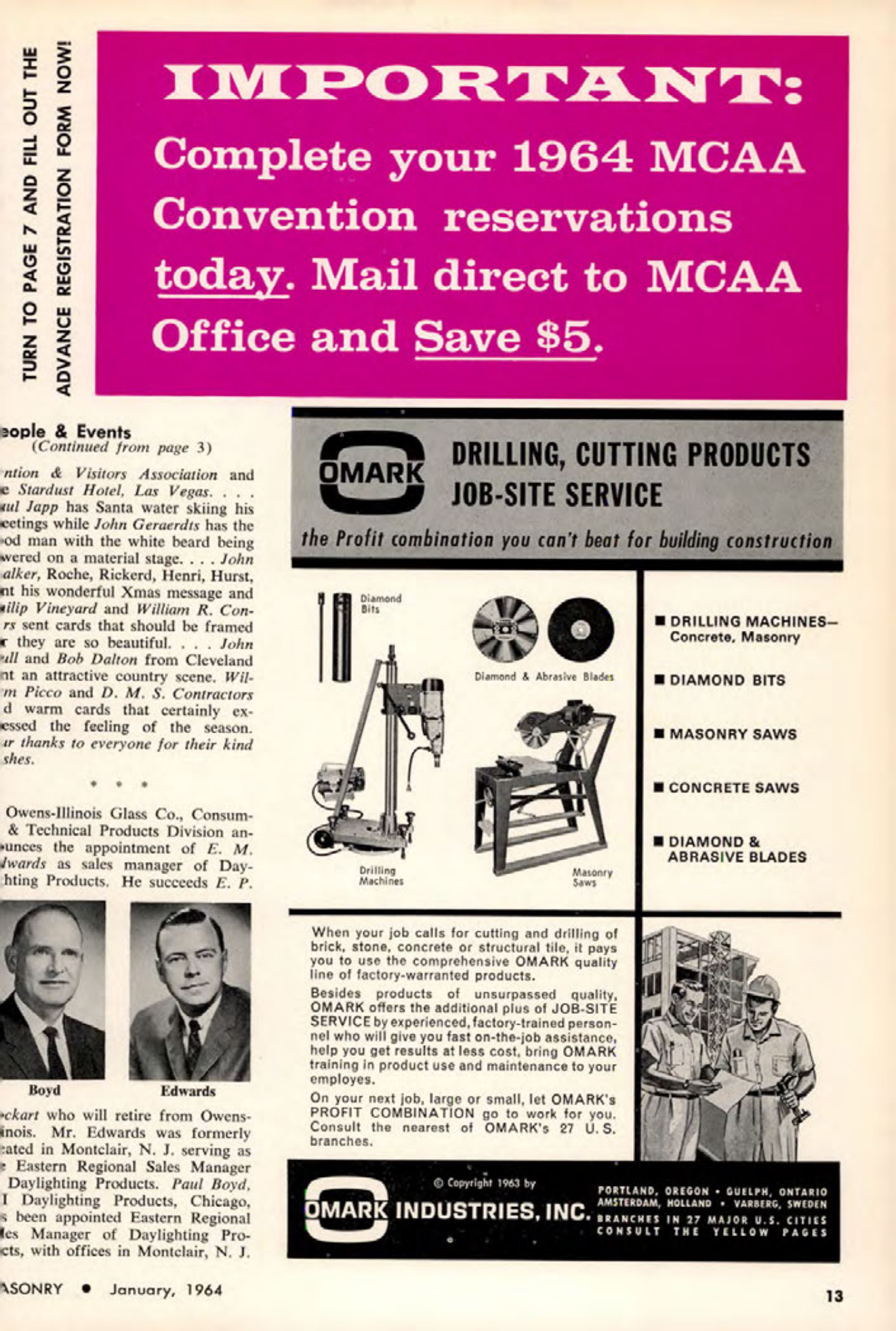 Masonry Magazine January 1964 Page. 13