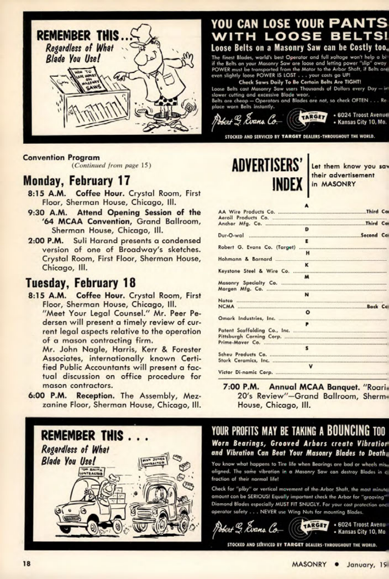 Masonry Magazine January 1964 Page. 18