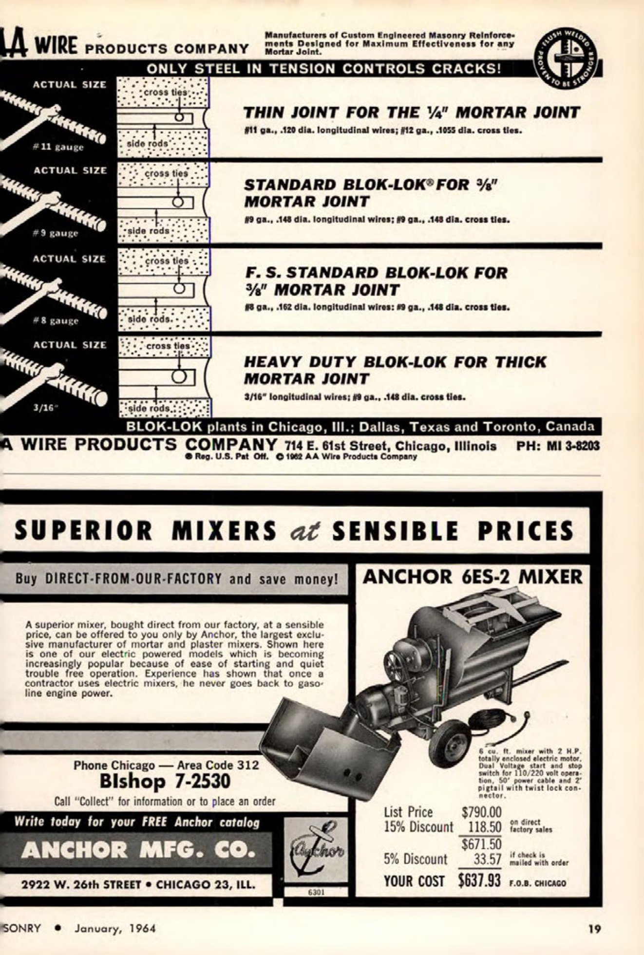 Masonry Magazine January 1964 Page. 19
