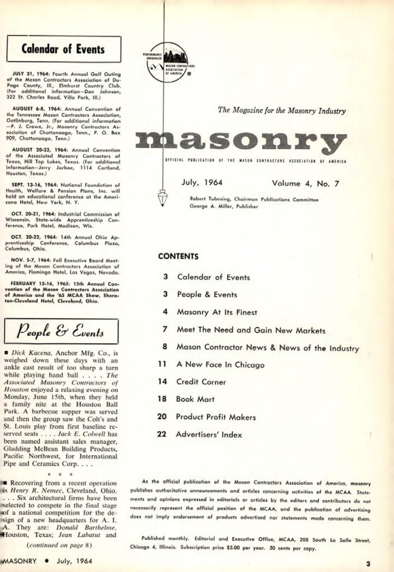Masonry Magazine July 1964 Page. 3