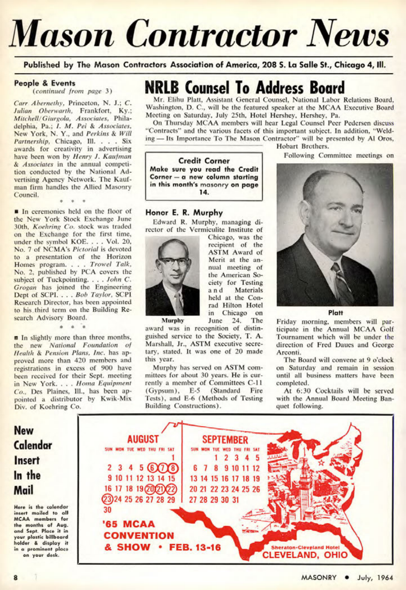 Masonry Magazine July 1964 Page. 8