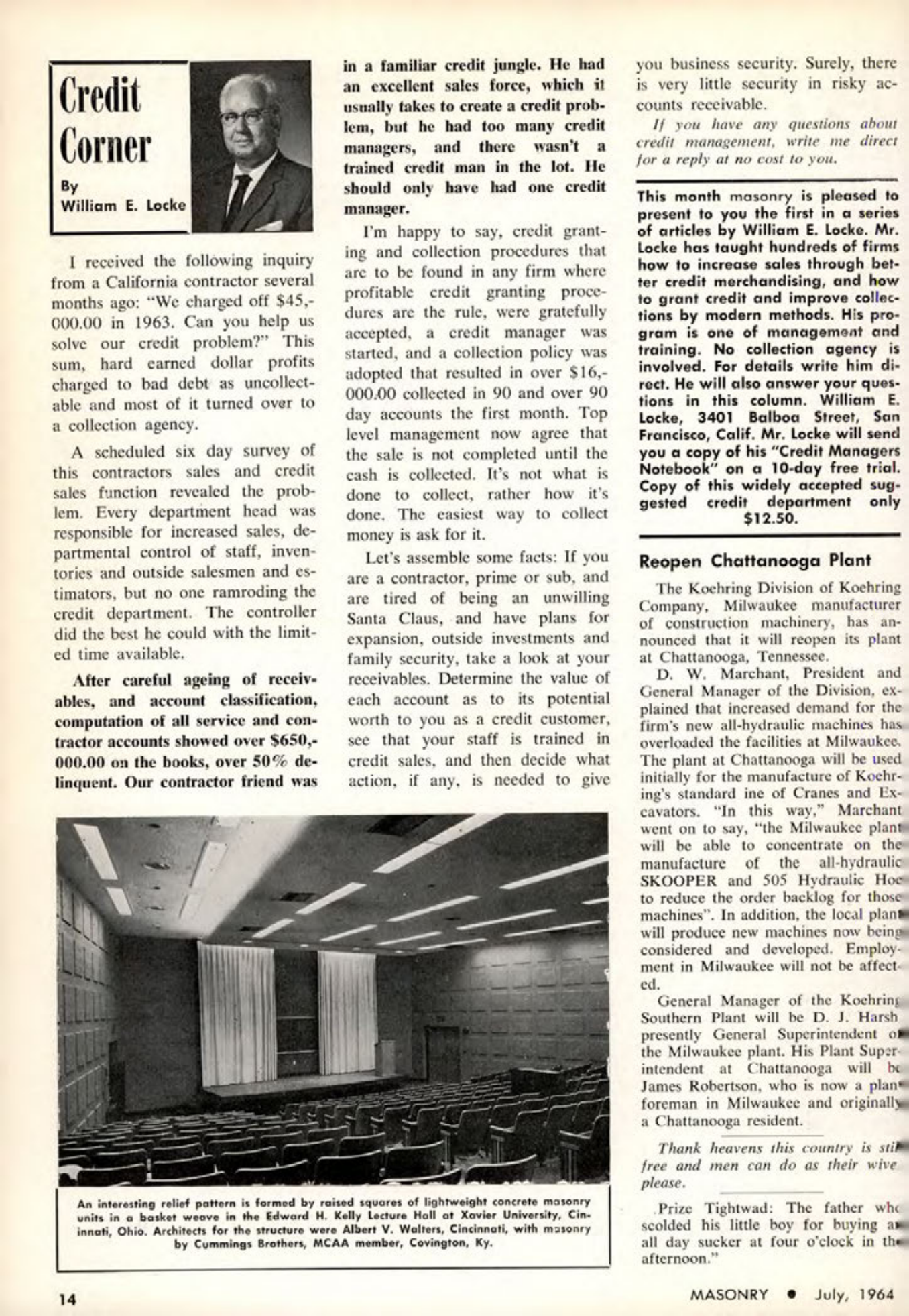 Masonry Magazine July 1964 Page. 14