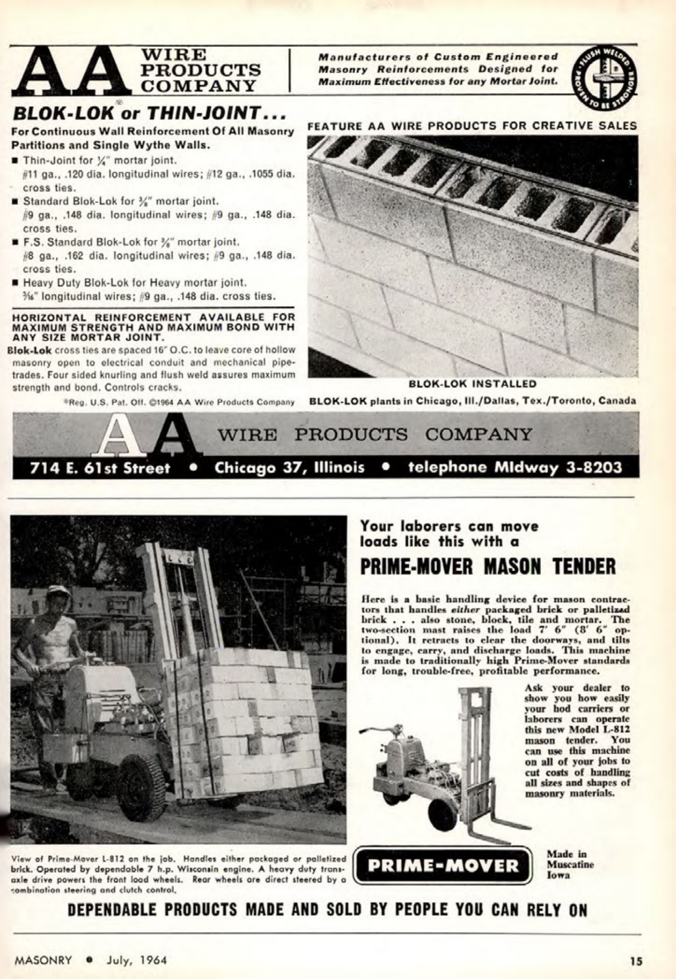 Masonry Magazine July 1964 Page. 15