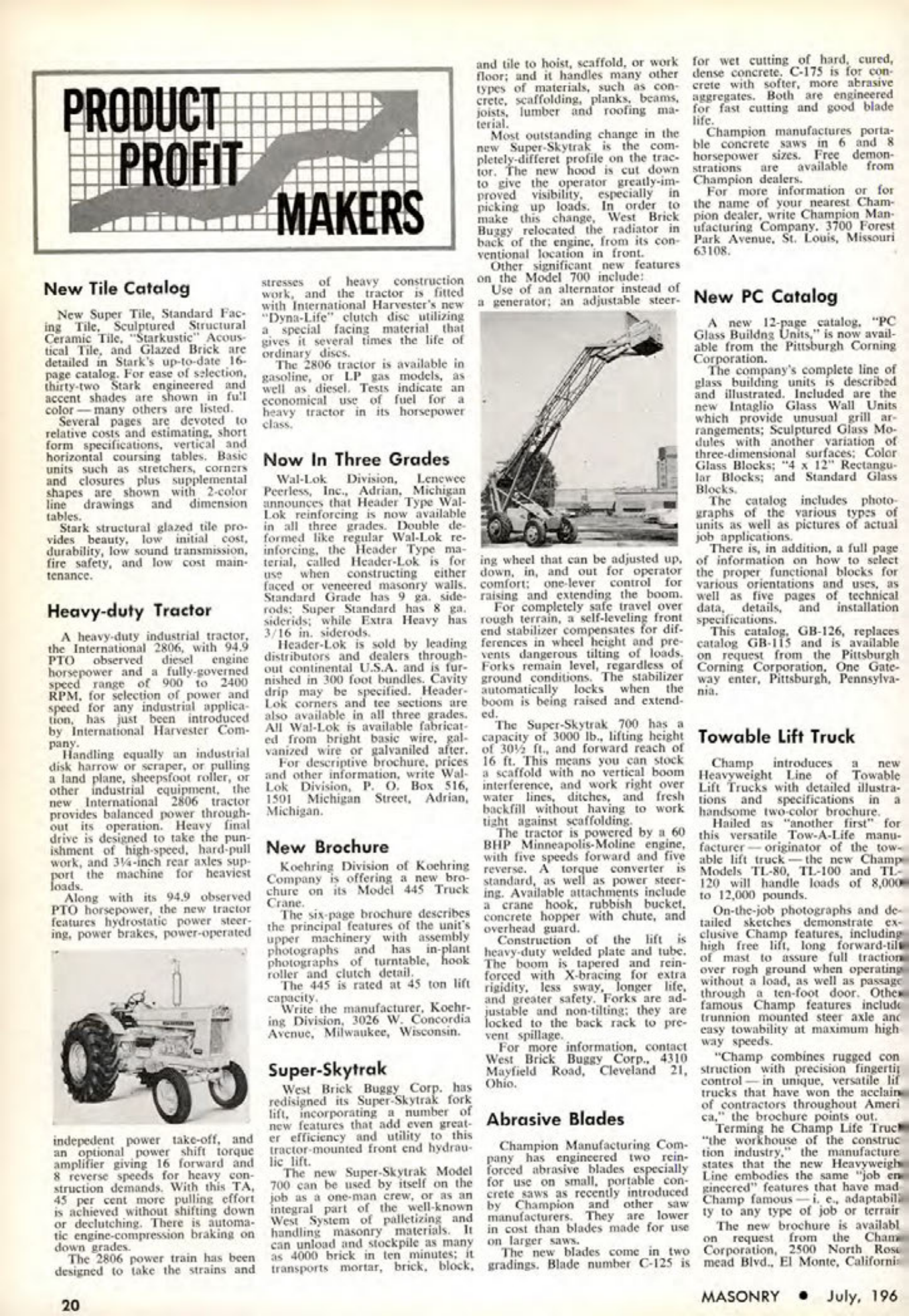 Masonry Magazine July 1964 Page. 20