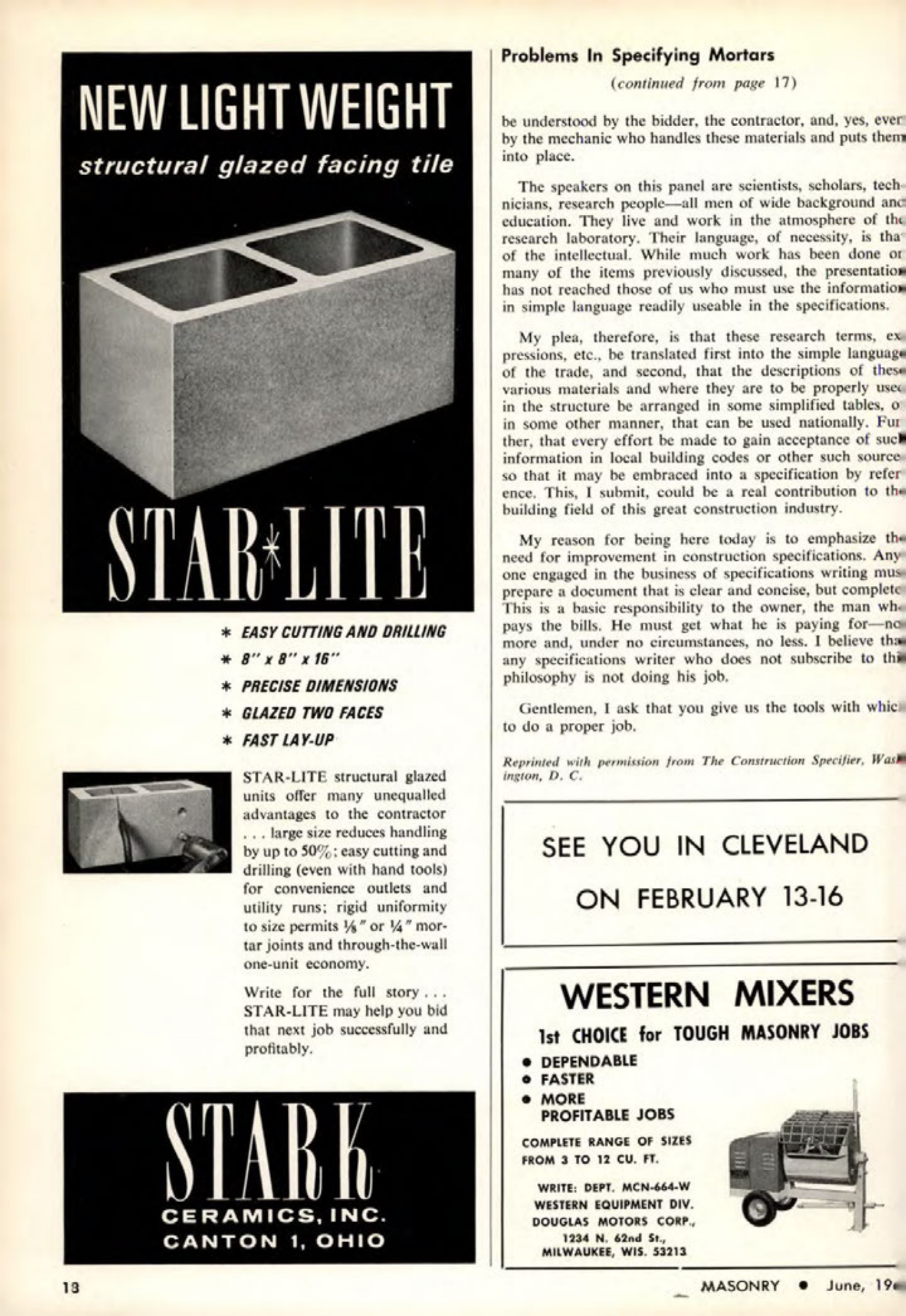 Masonry Magazine June 1964 Page. 18