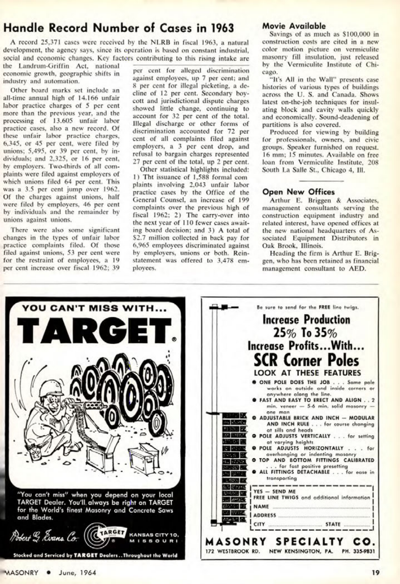 Masonry Magazine June 1964 Page. 19
