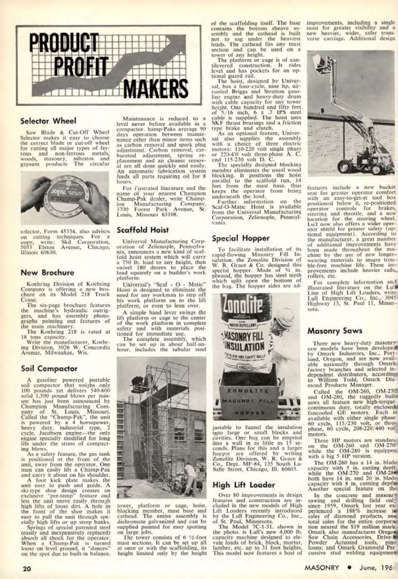 Masonry Magazine June 1964 Page. 20