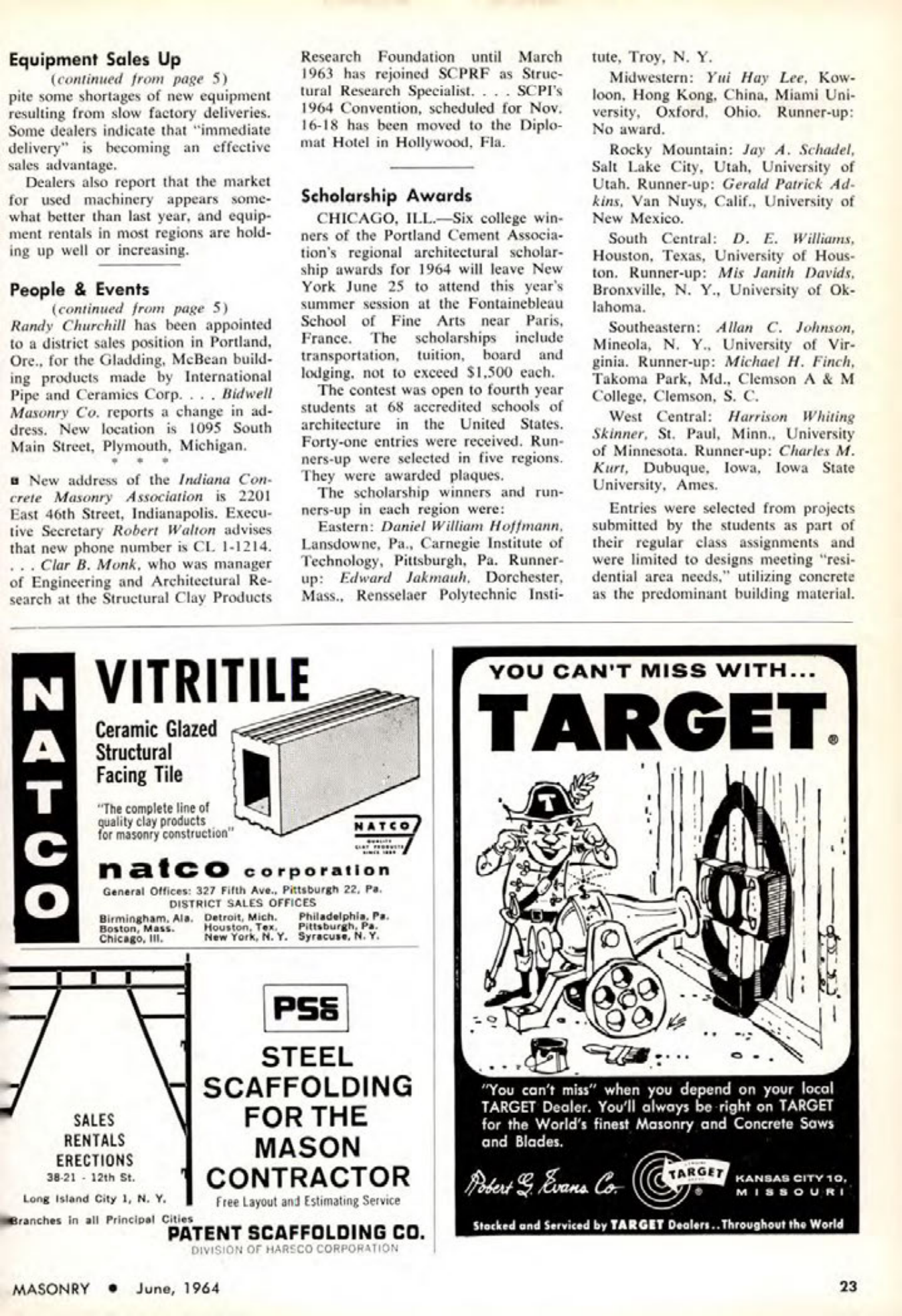 Masonry Magazine June 1964 Page. 23