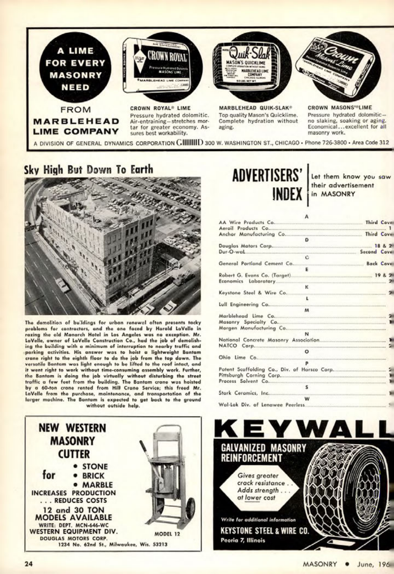 Masonry Magazine June 1964 Page. 24