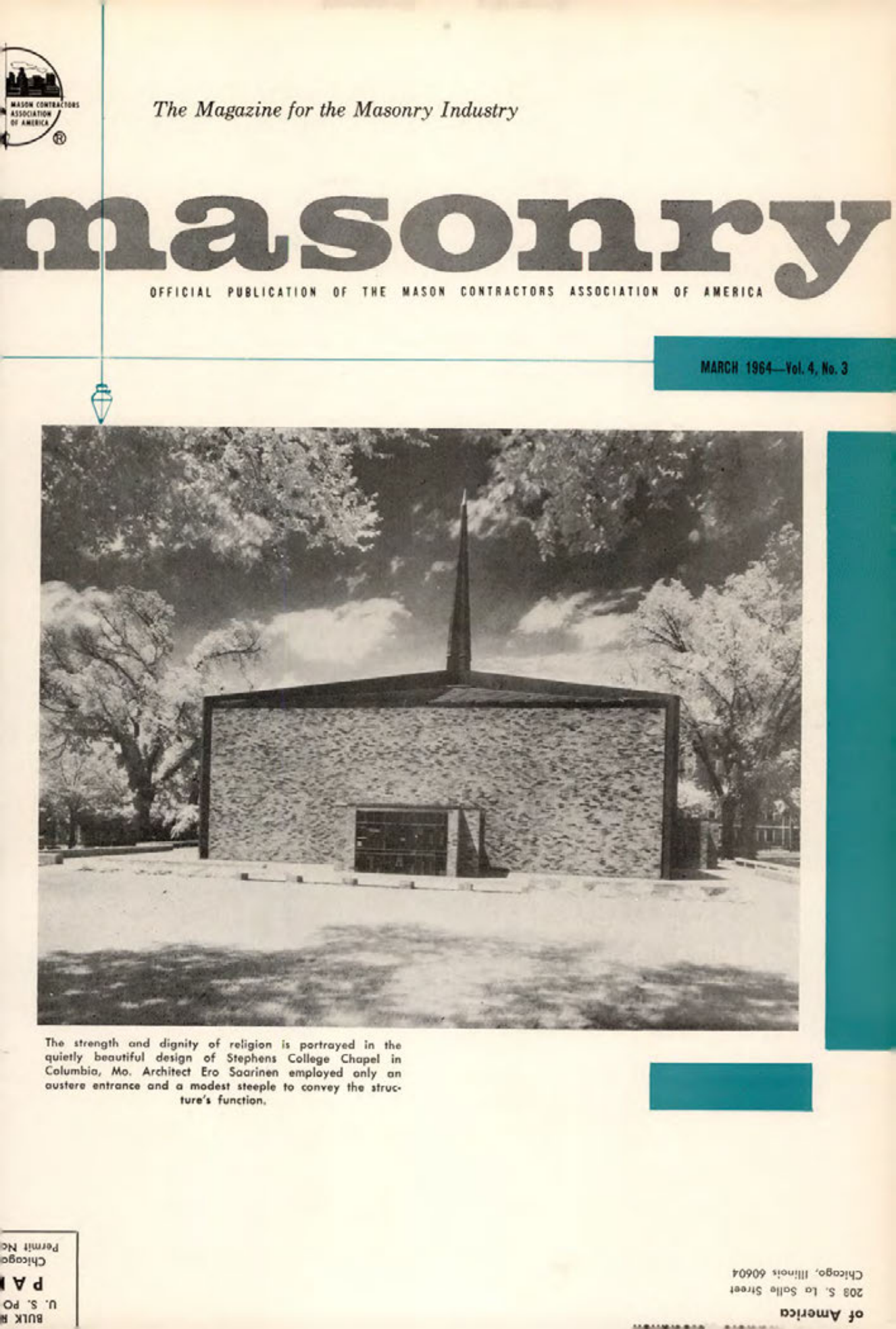 Masonry Magazine March 1964 Page. 1