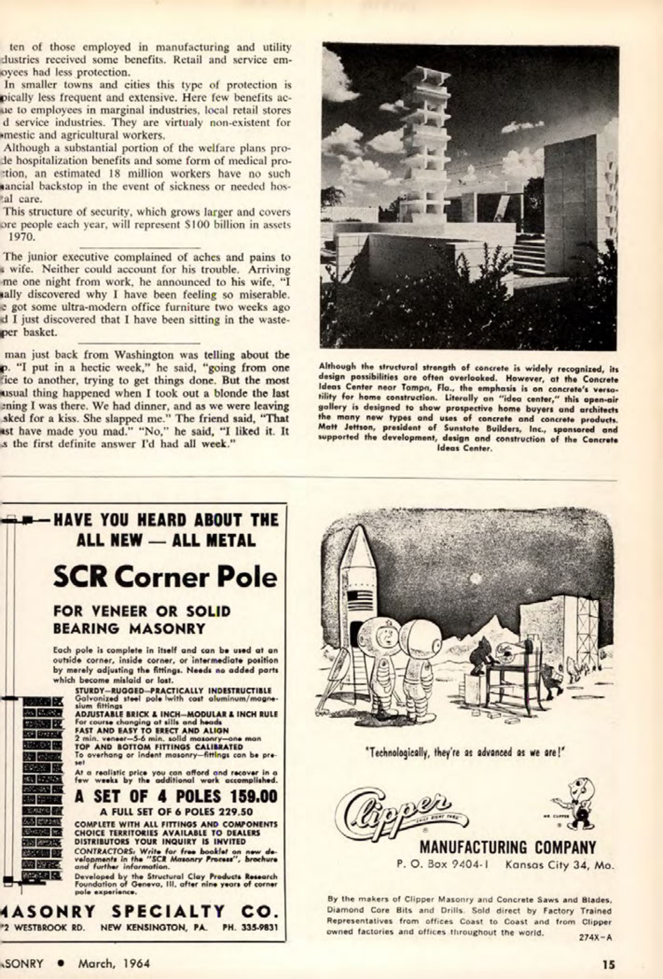 Masonry Magazine March 1964 Page. 15