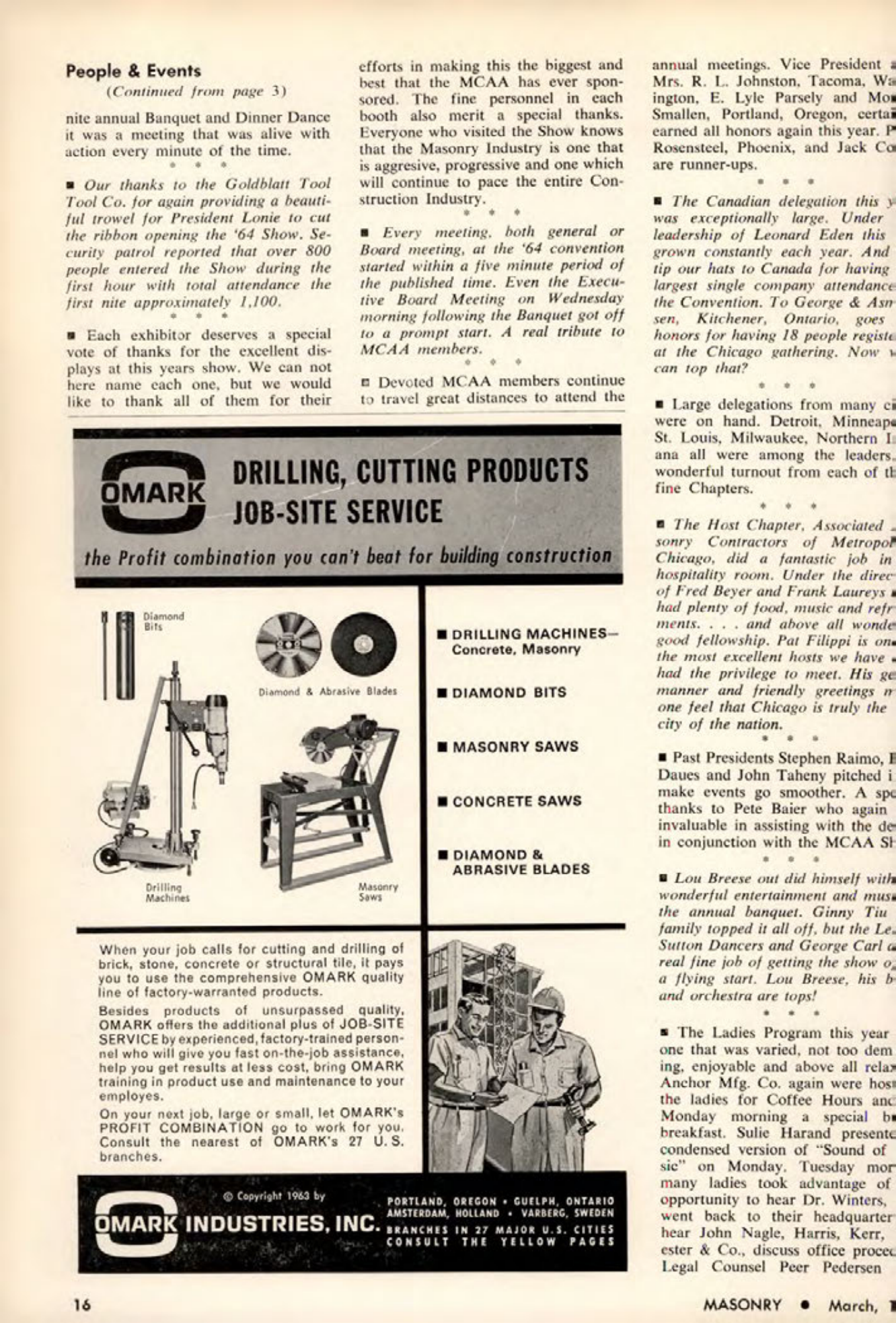 Masonry Magazine March 1964 Page. 16