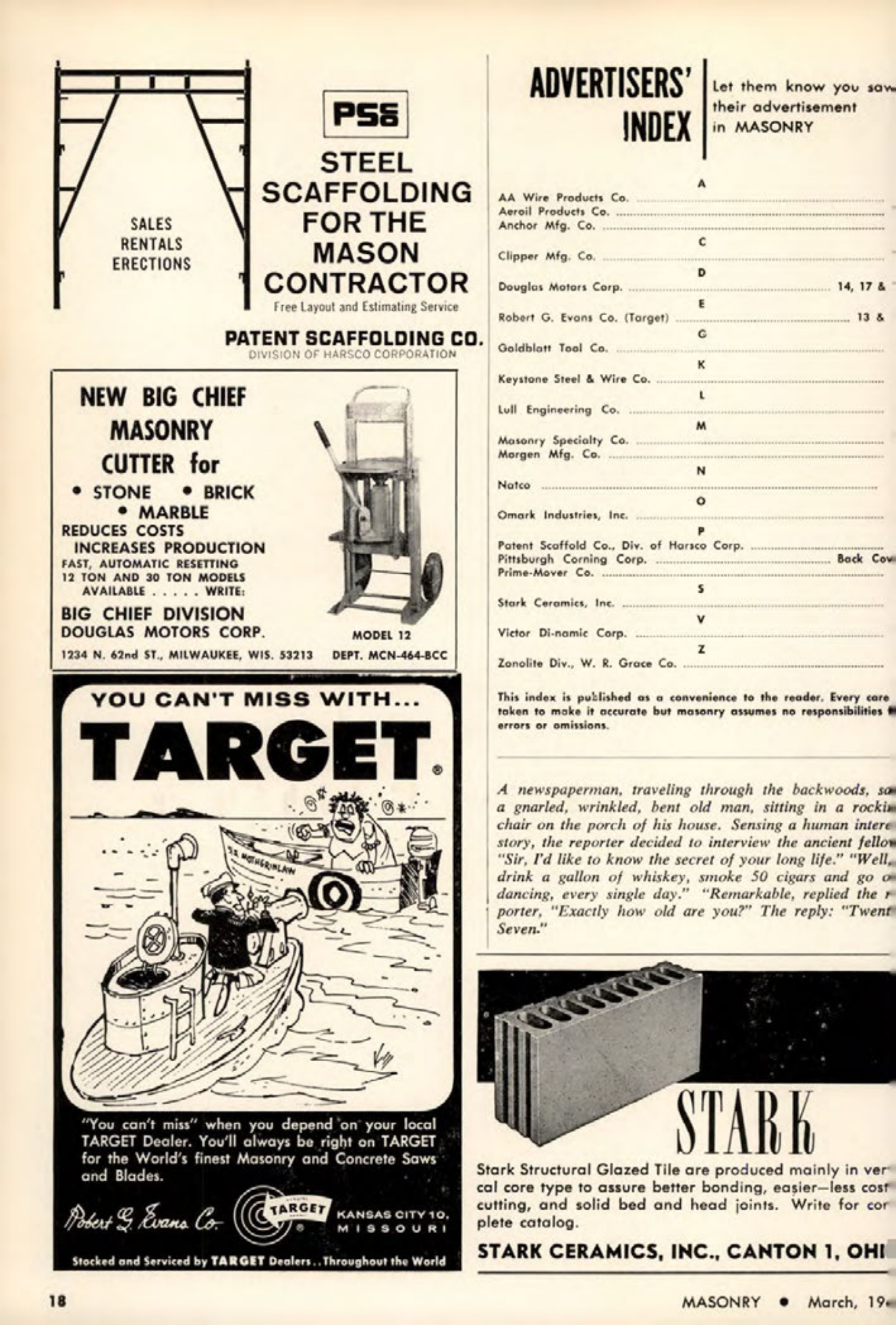 Masonry Magazine March 1964 Page. 18