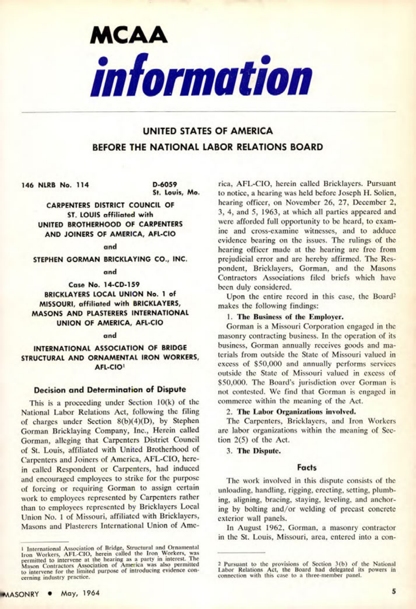 Masonry Magazine May 1964 Page. 5