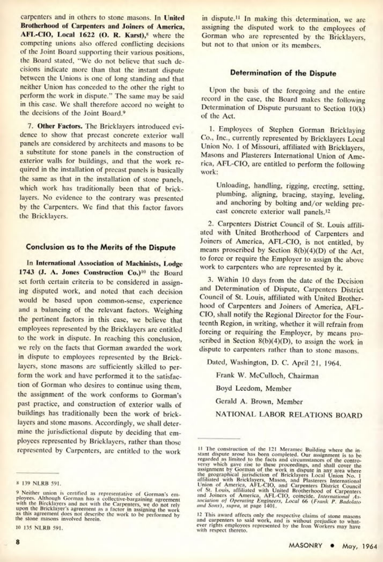 Masonry Magazine May 1964 Page. 8