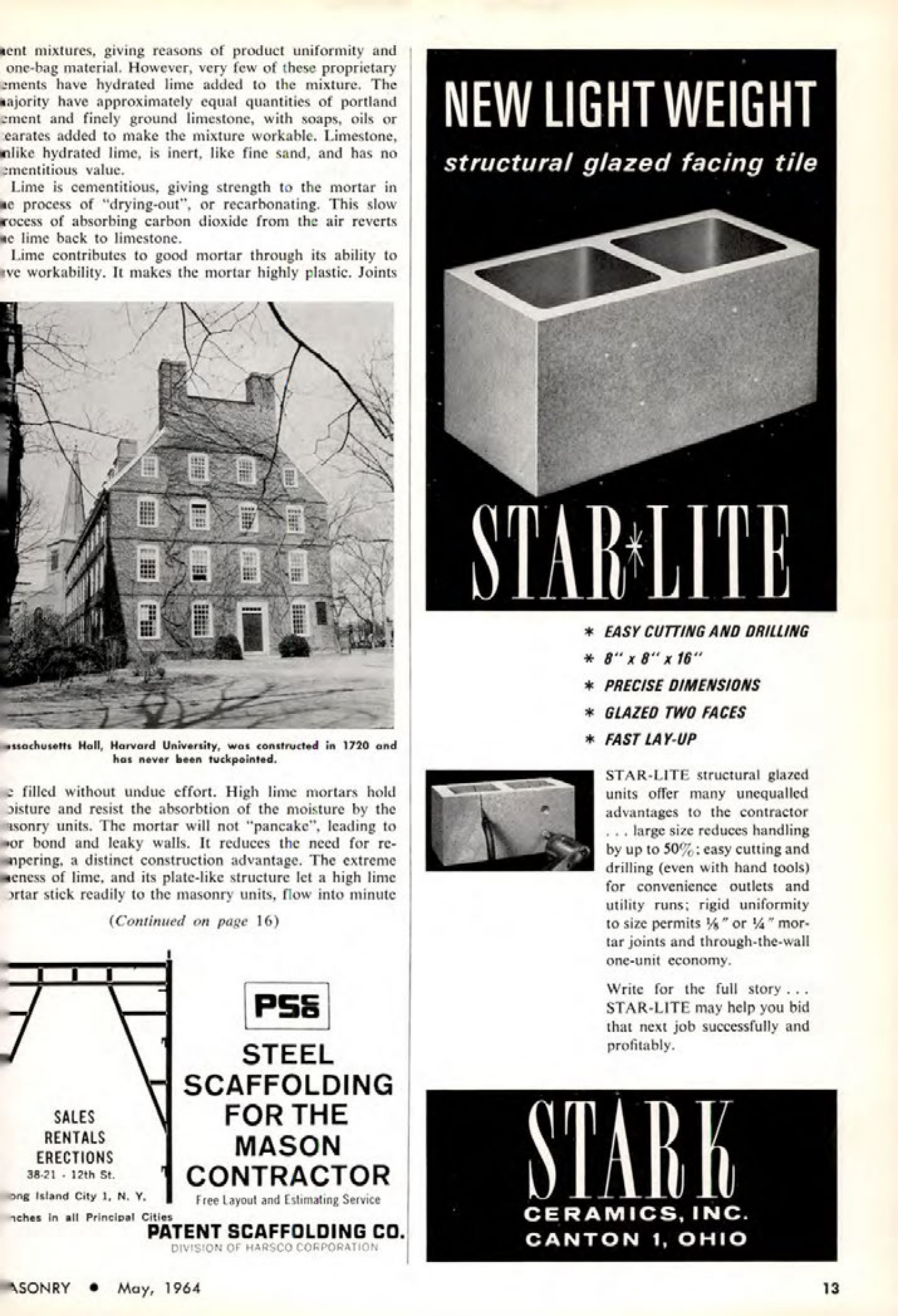 Masonry Magazine May 1964 Page. 13