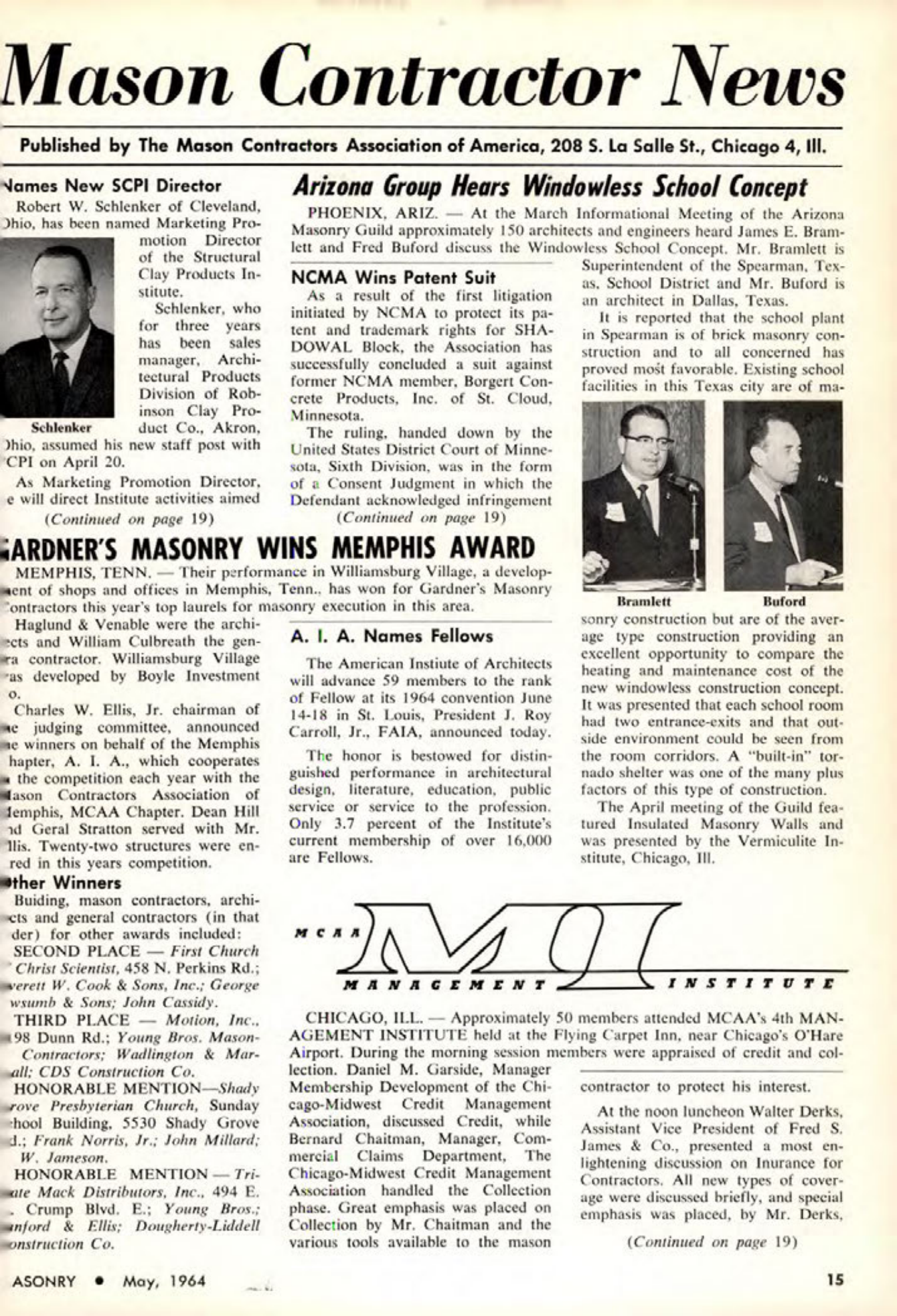 Masonry Magazine May 1964 Page. 15