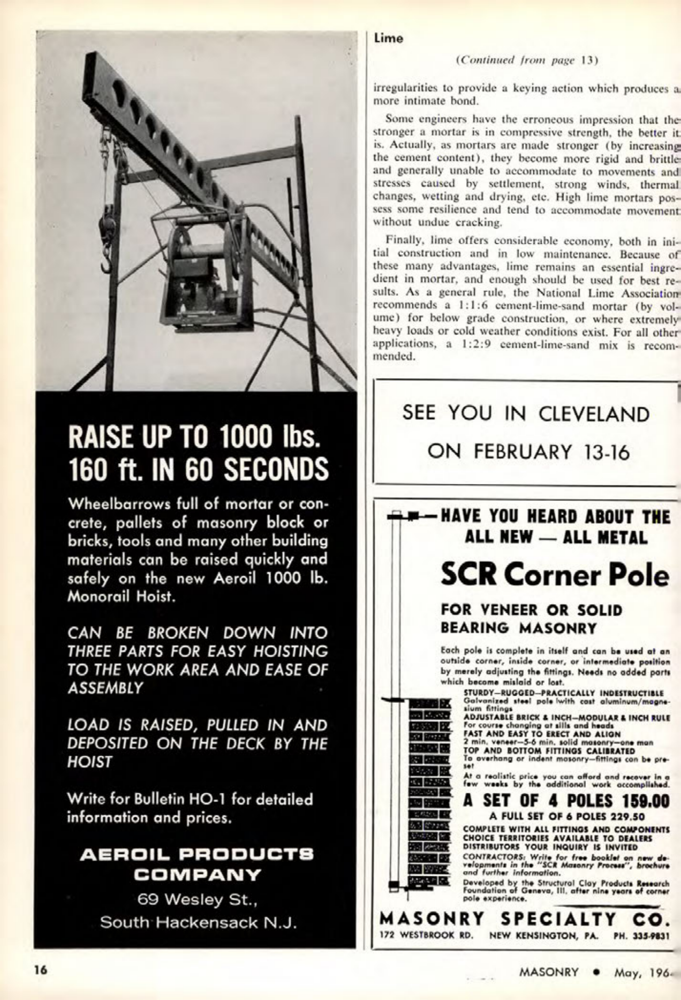 Masonry Magazine May 1964 Page. 16