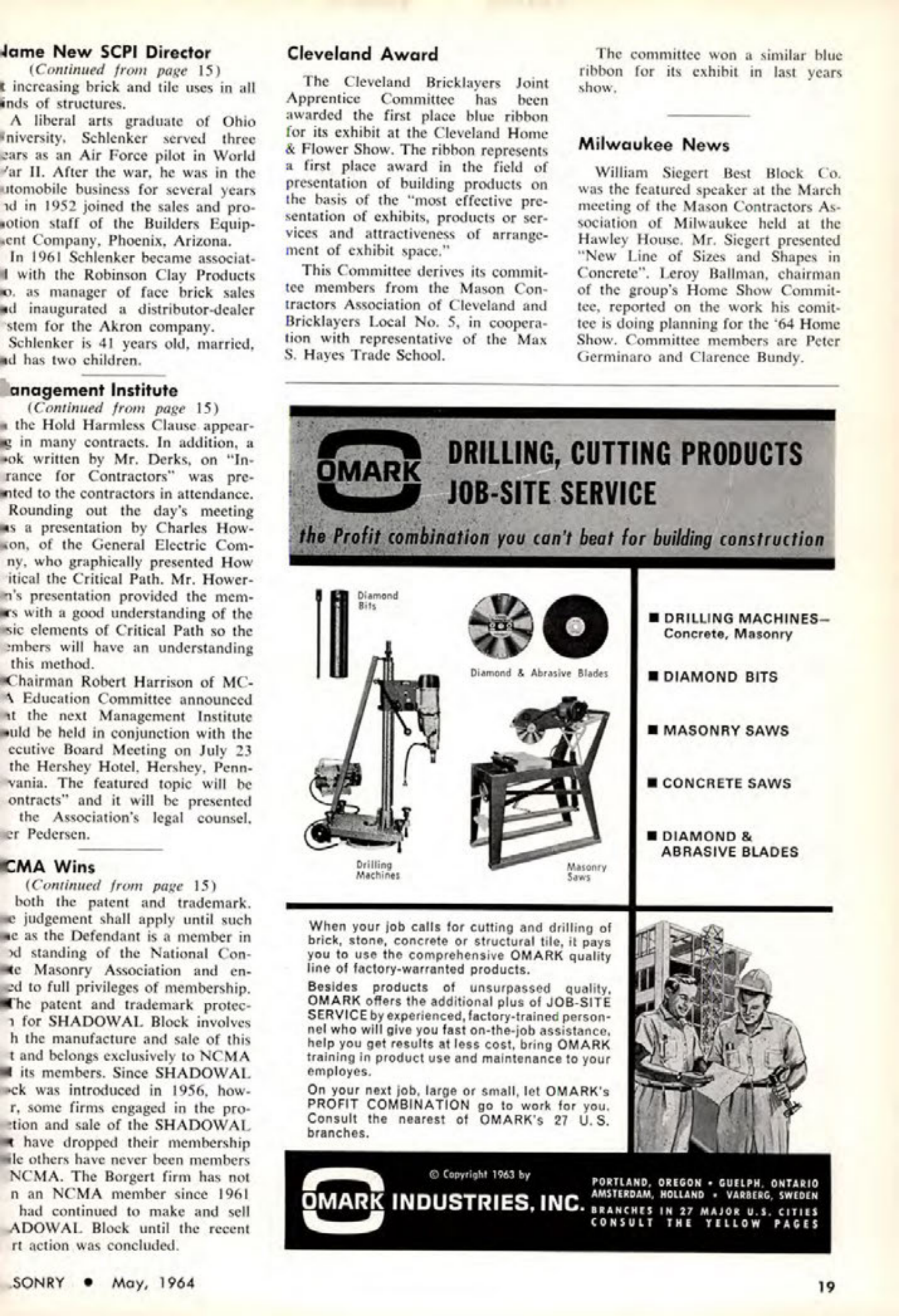 Masonry Magazine May 1964 Page. 19