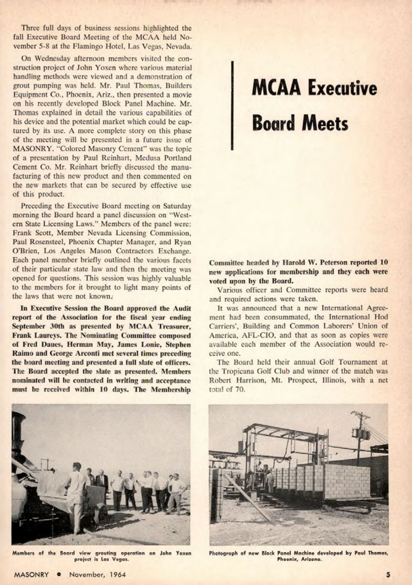 Masonry Magazine November 1964 Page. 5
