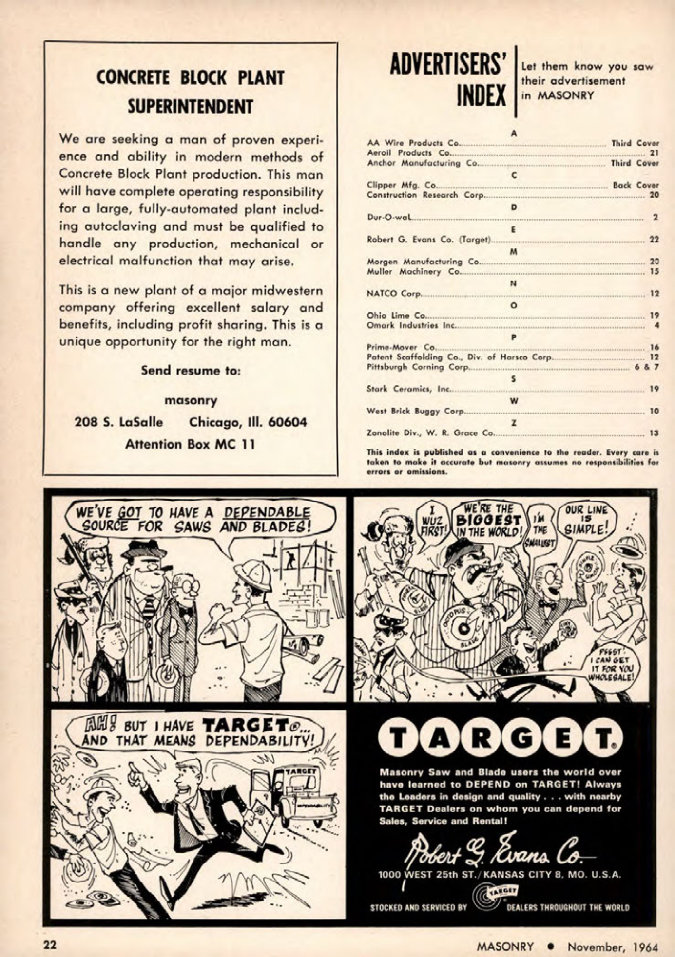 Masonry Magazine November 1964 Page. 22