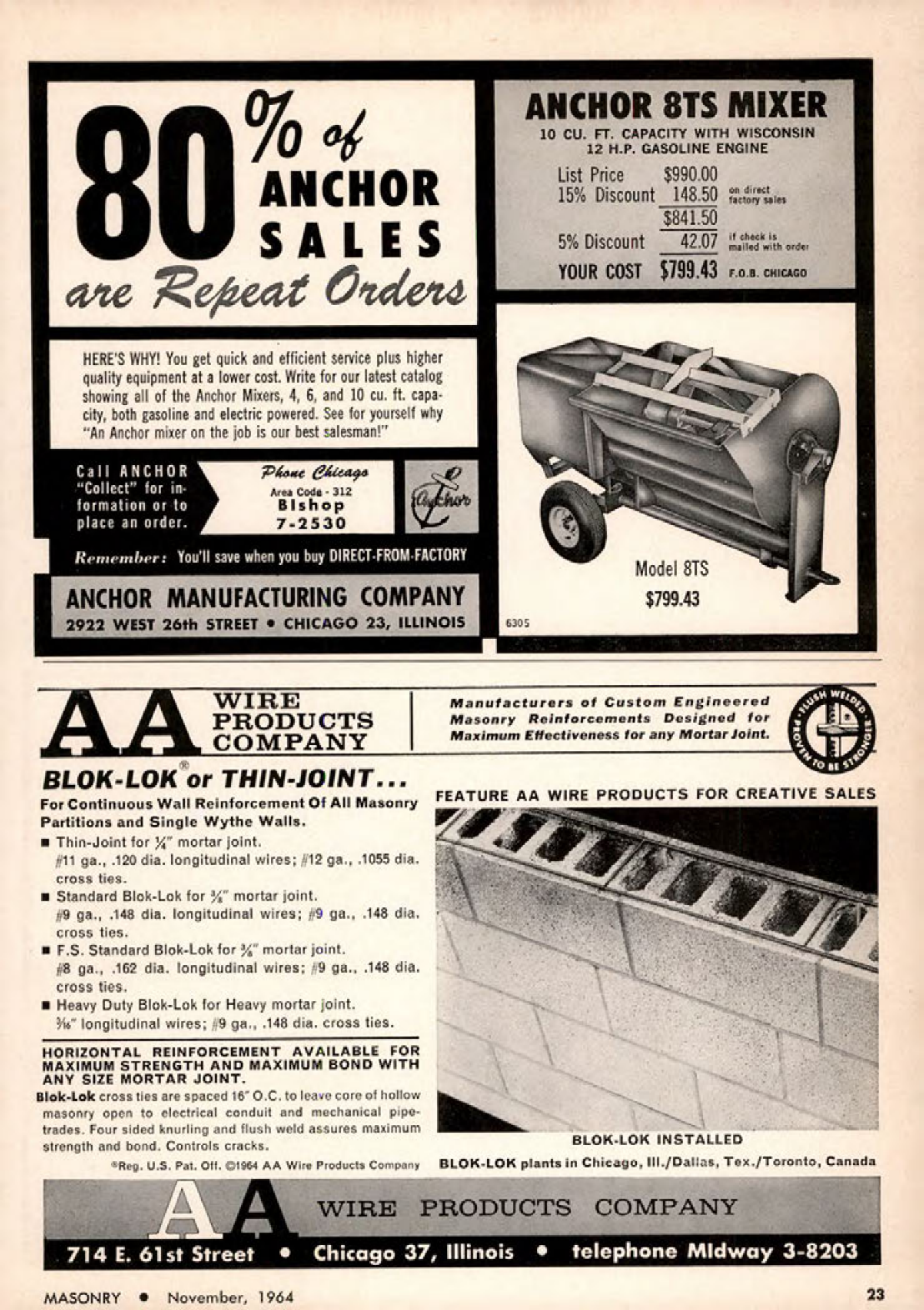 Masonry Magazine November 1964 Page. 23