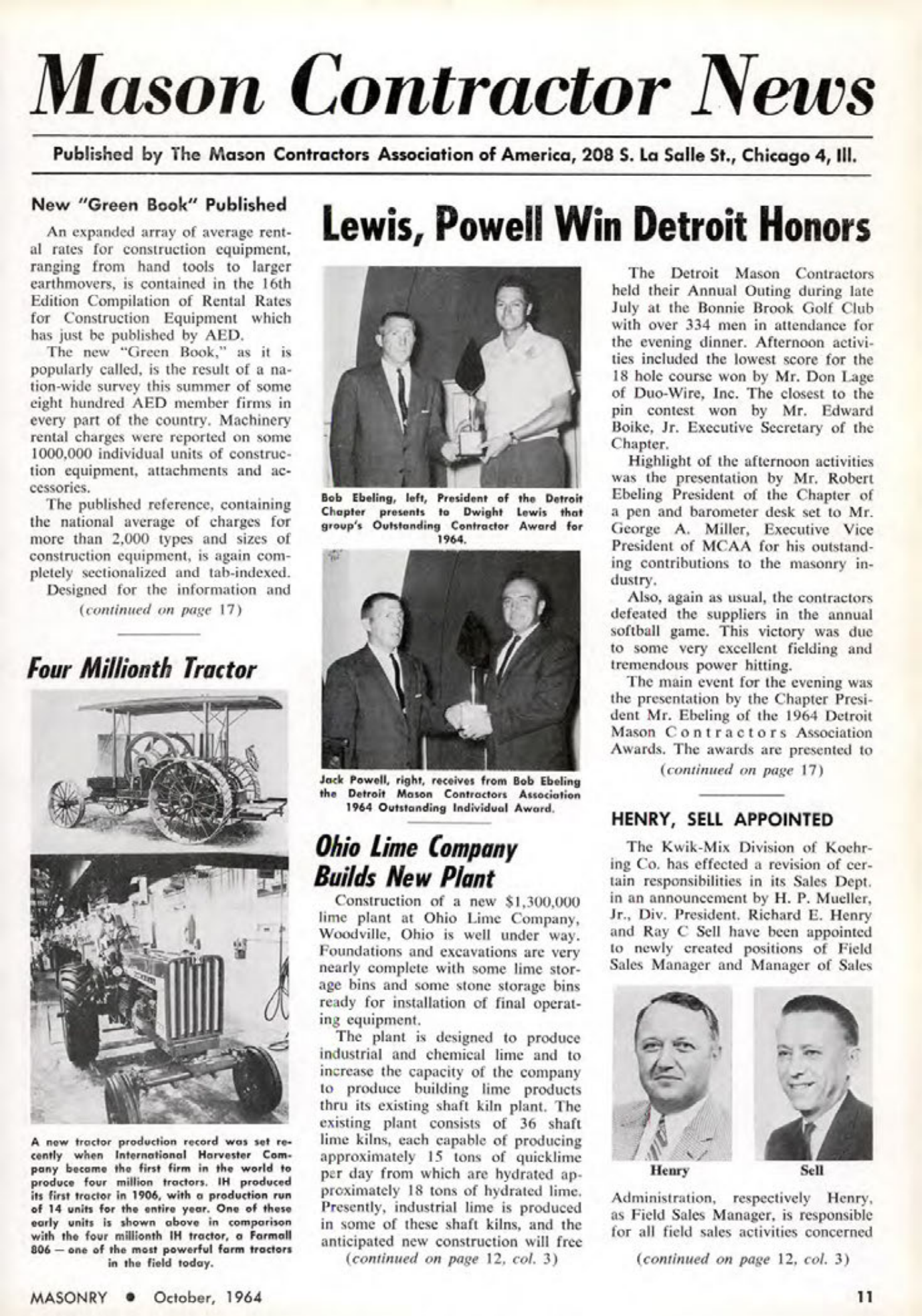 Masonry Magazine October 1964 Page. 11