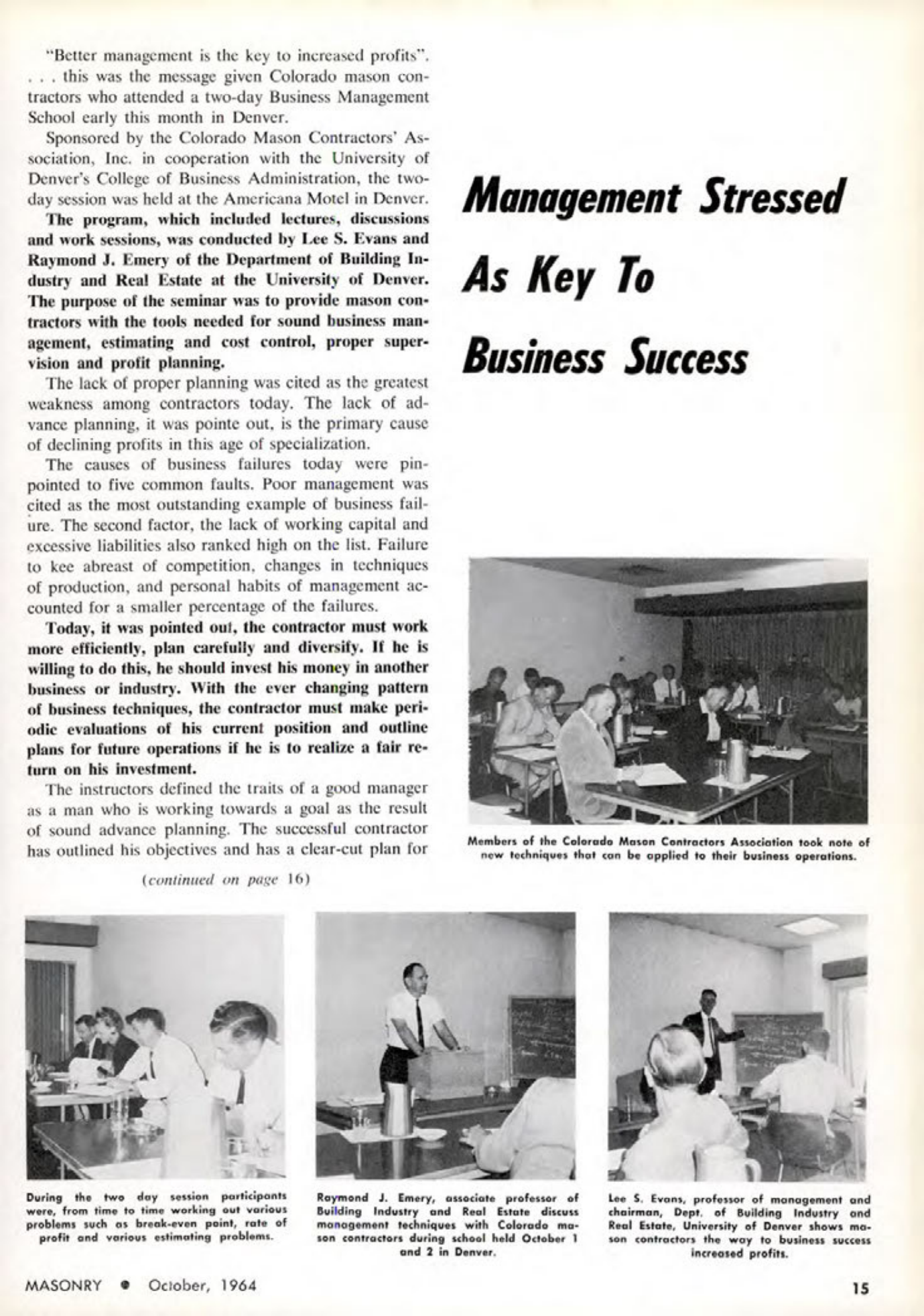 Masonry Magazine October 1964 Page. 15