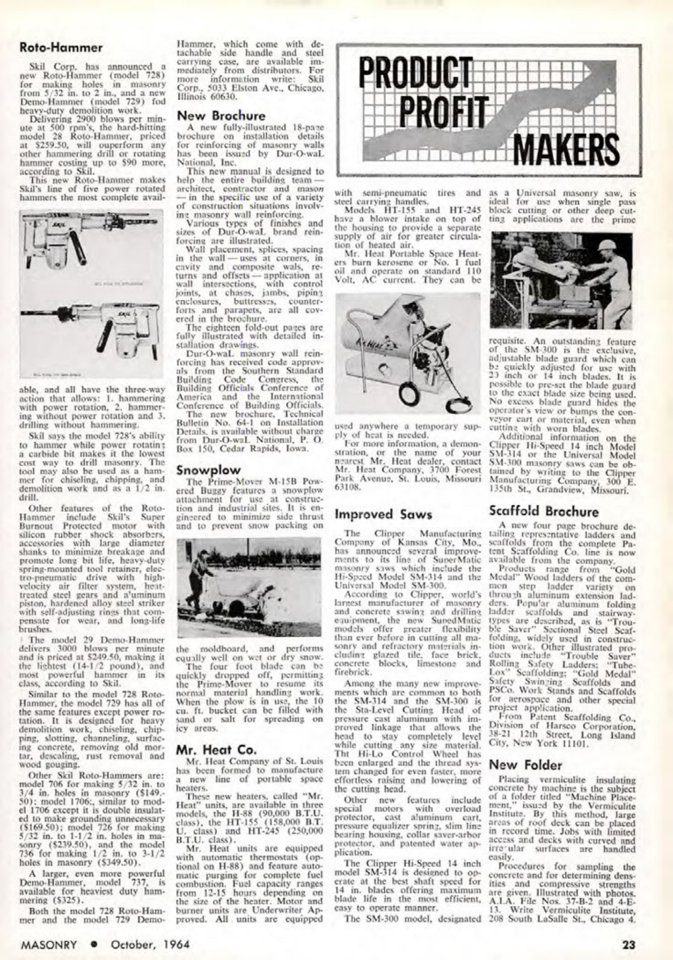 Masonry Magazine October 1964 Page. 23