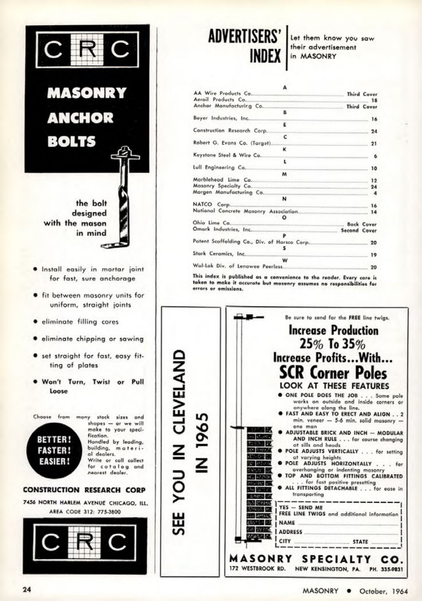 Masonry Magazine October 1964 Page. 24