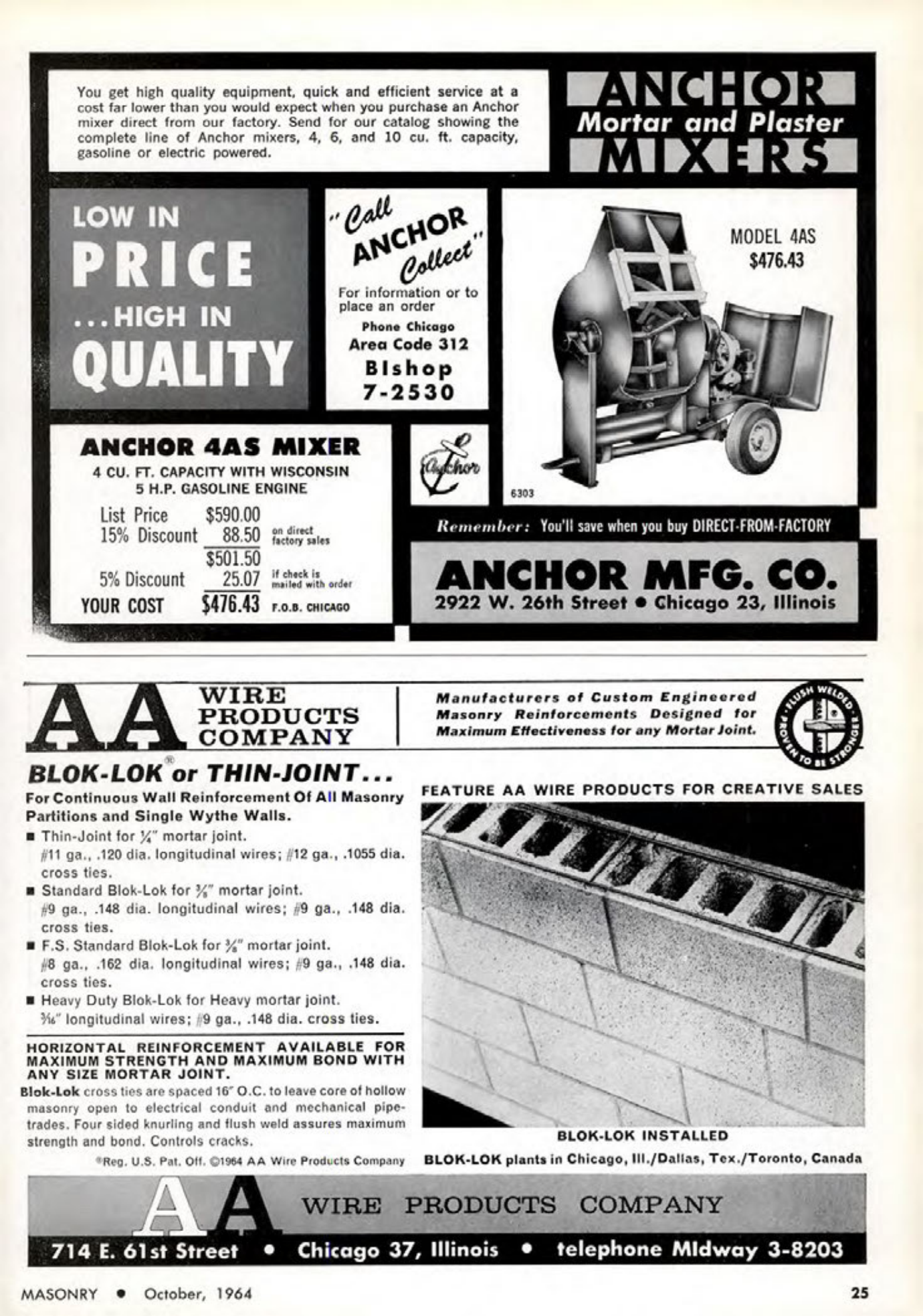 Masonry Magazine October 1964 Page. 25