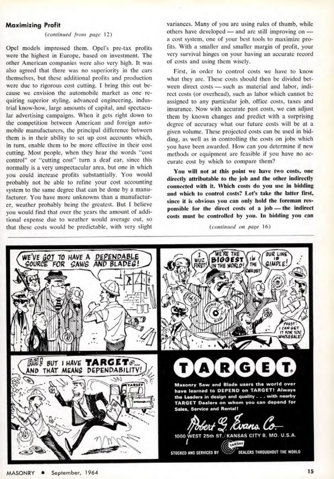 Masonry Magazine September 1964 Page. 15