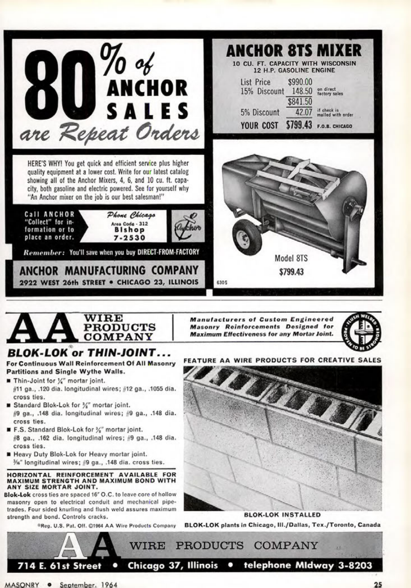Masonry Magazine September 1964 Page. 25