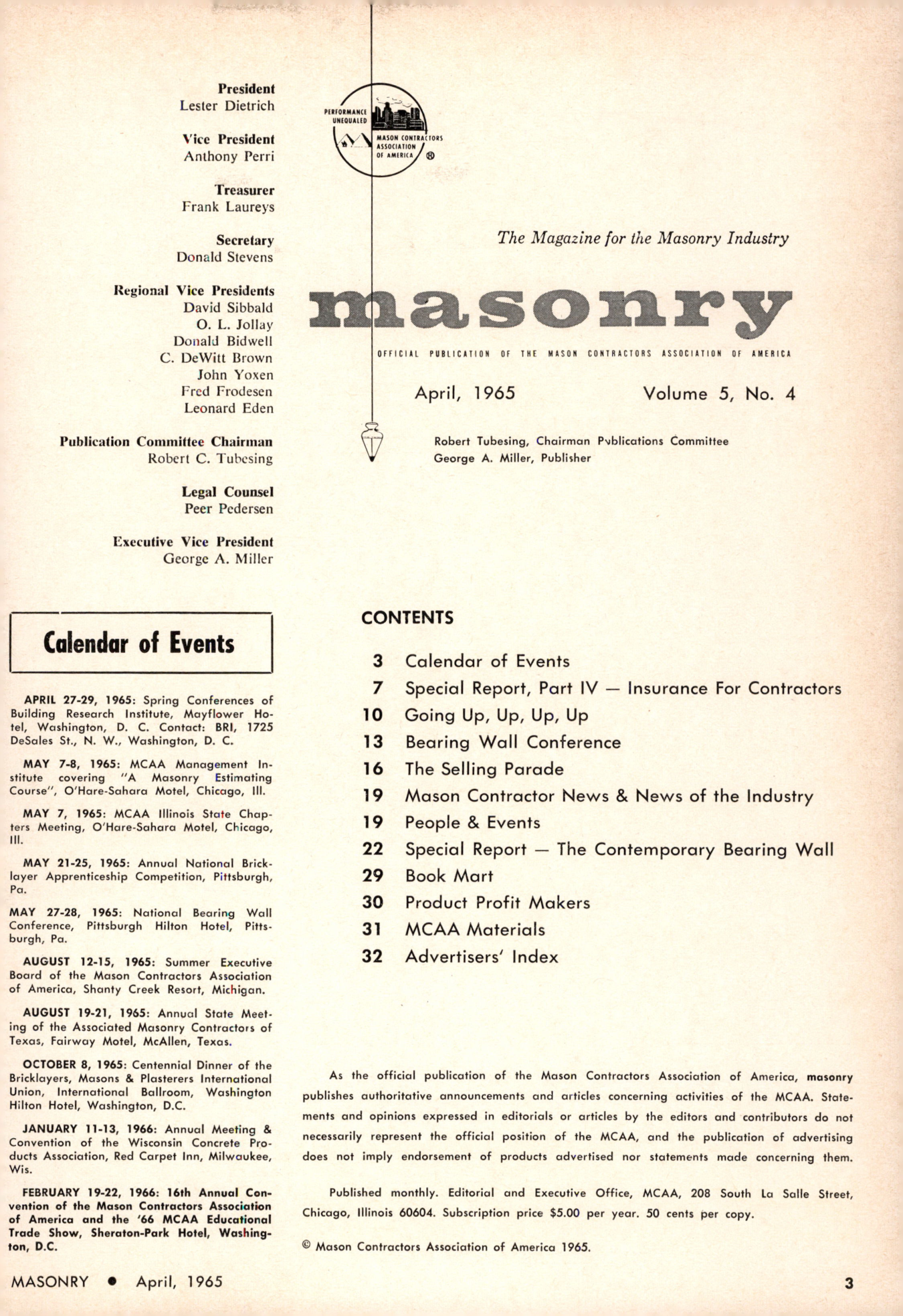 Masonry Magazine April 1965 Page. 3