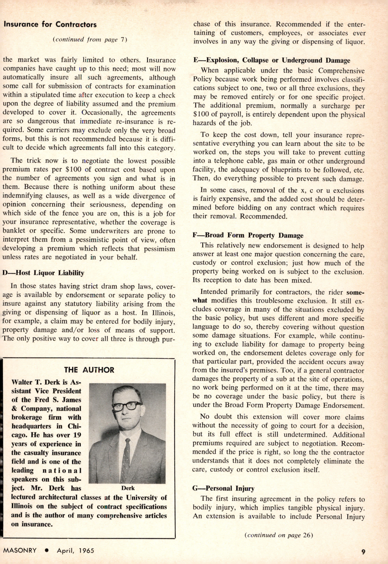 Masonry Magazine April 1965 Page. 9