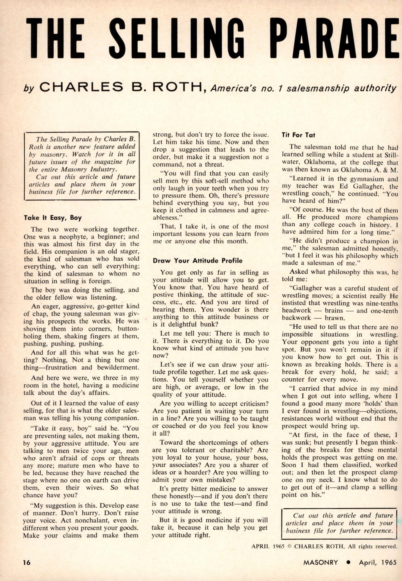 Masonry Magazine April 1965 Page. 16