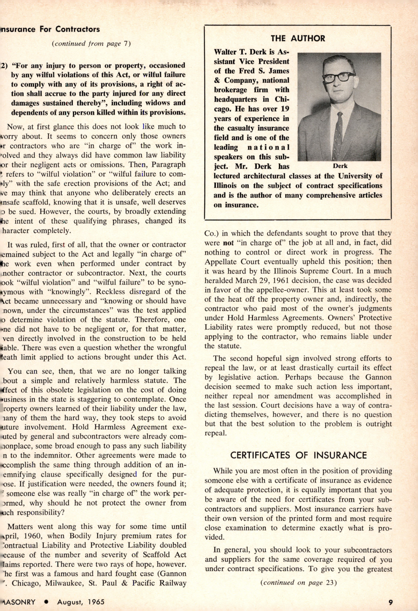 Masonry Magazine August 1965 Page. 9