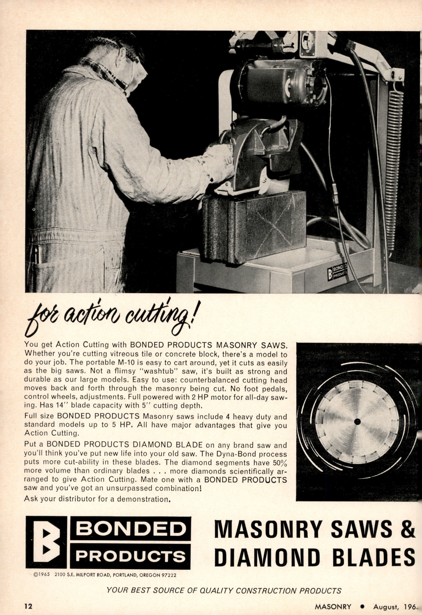 Masonry Magazine August 1965 Page. 12