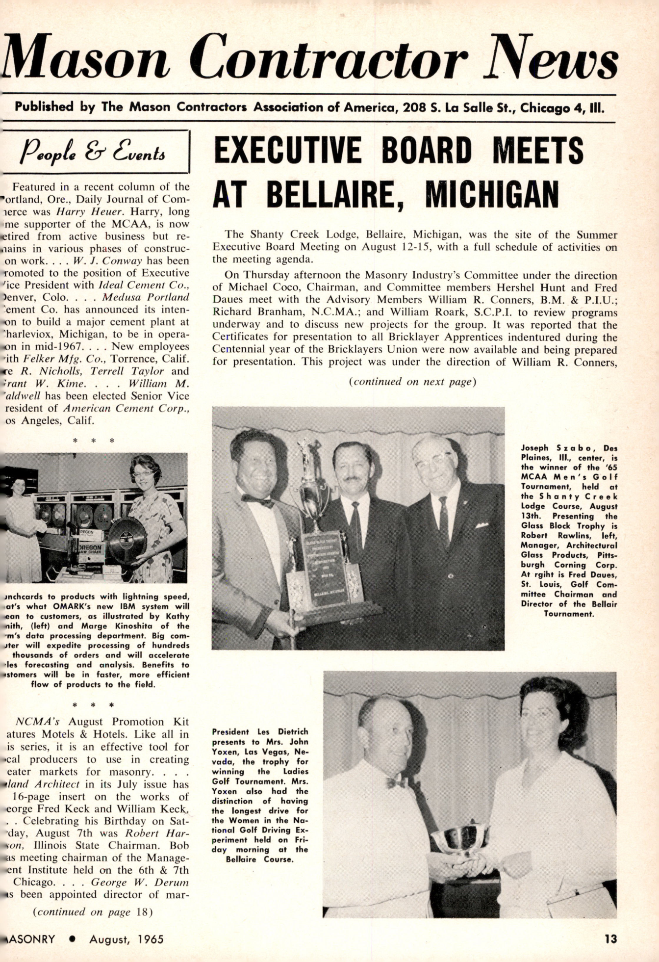 Masonry Magazine August 1965 Page. 13